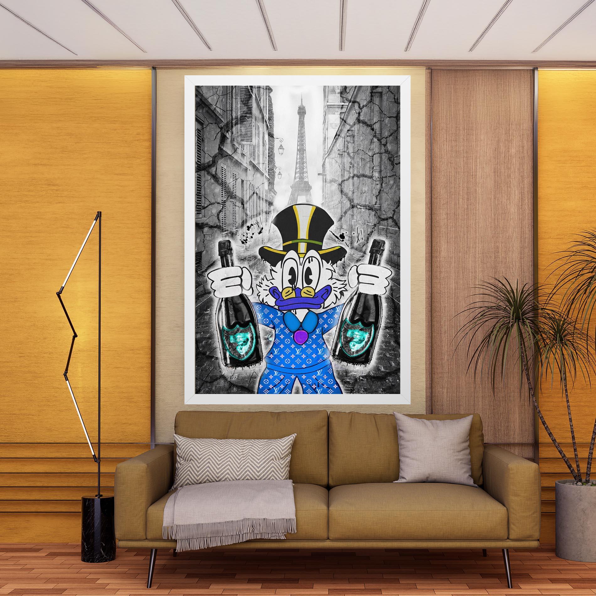 Leinwandbild Wheres My Champagne Blue mockup 9