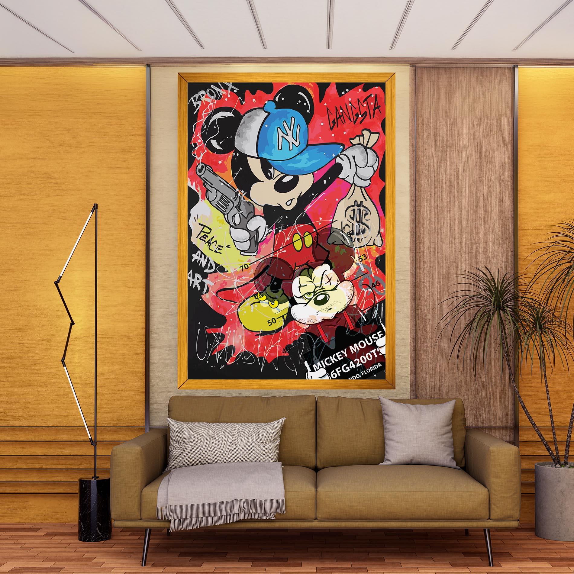 Leinwandbild Gangsta Mickey mockup 9