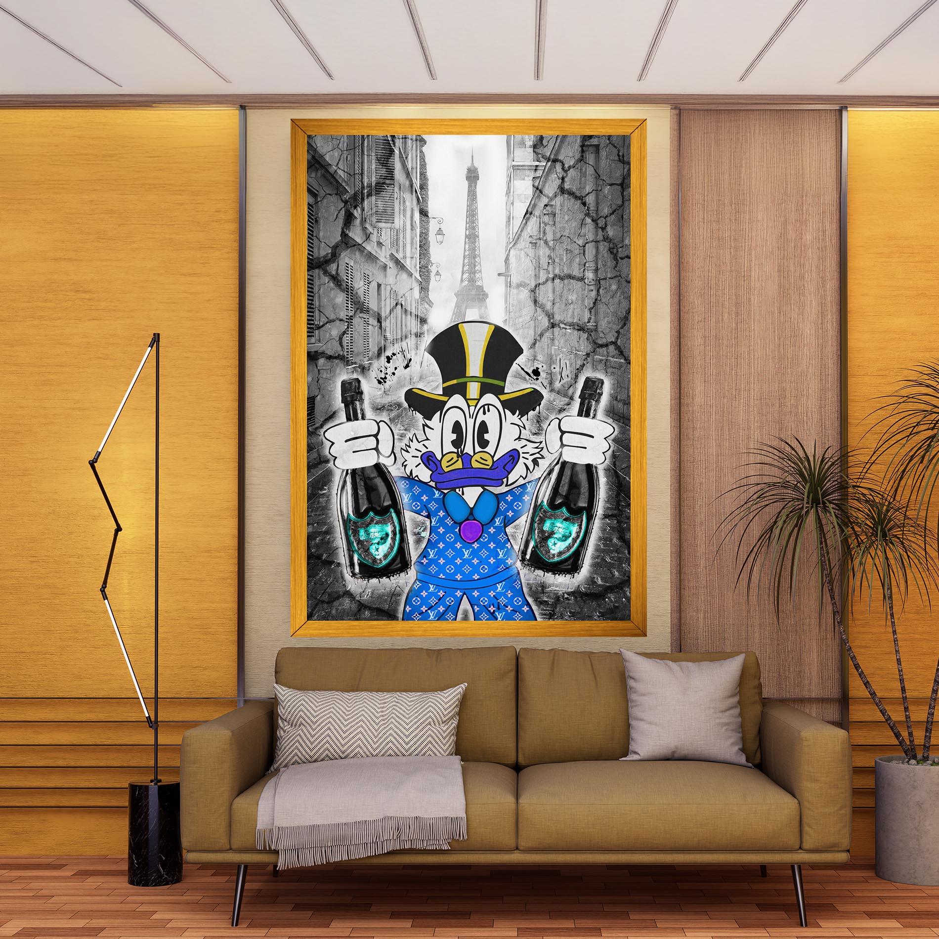 Leinwandbild Wheres My Champagne Blue mockup 9