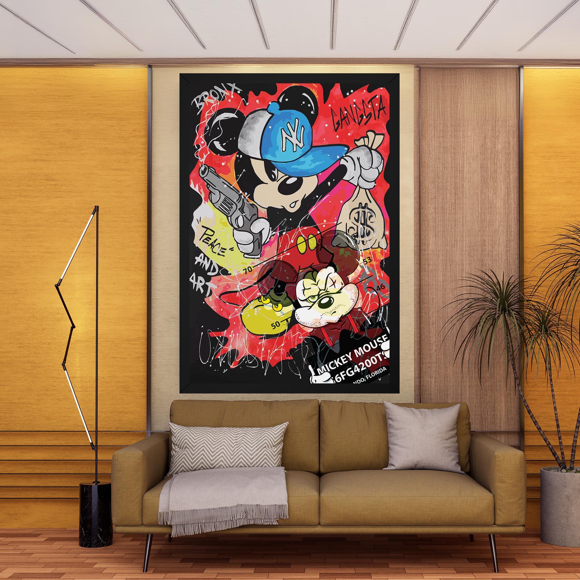 Leinwandbild Gangsta Mickey mockup 9