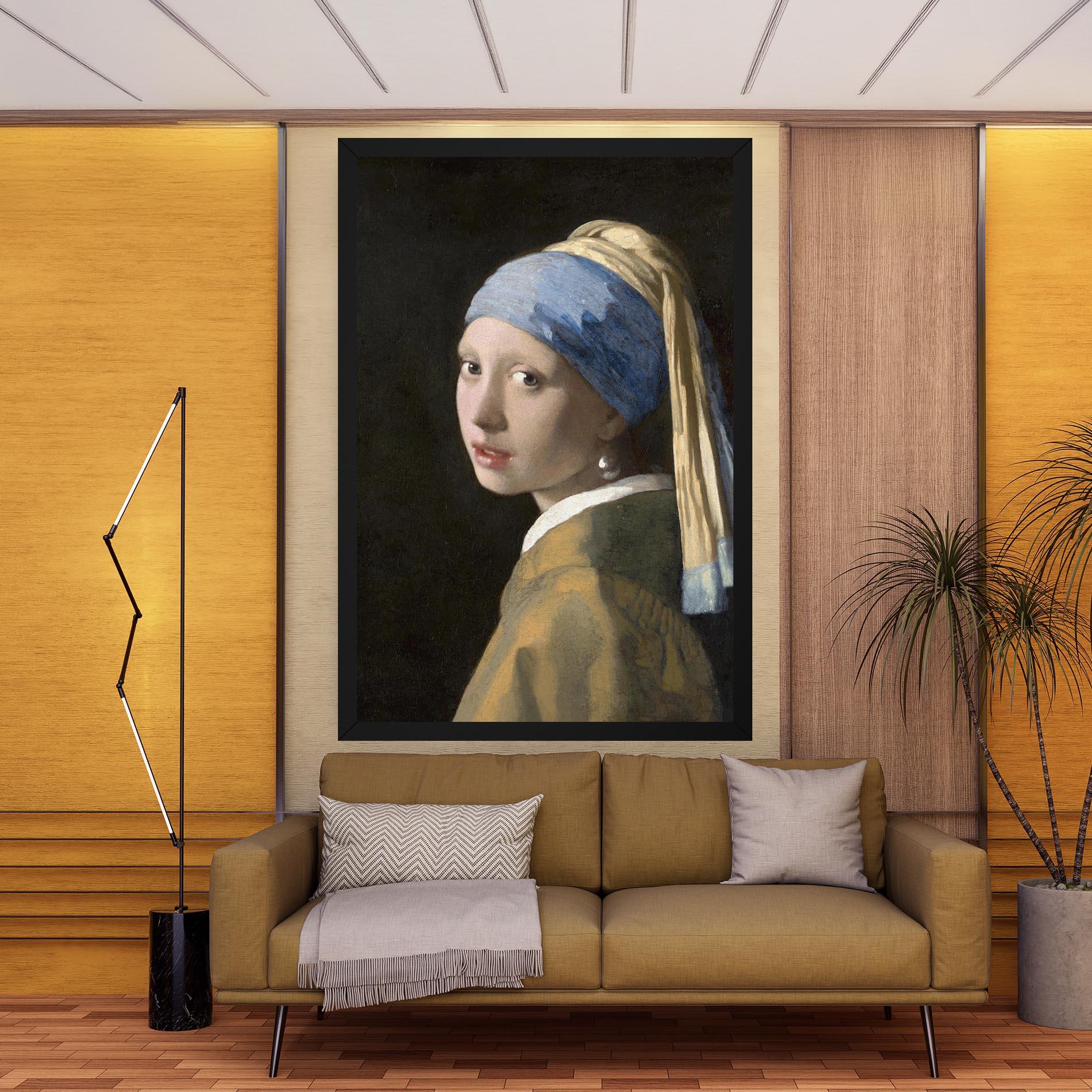 Leinwandbild Girl With A Pearl mockup 9