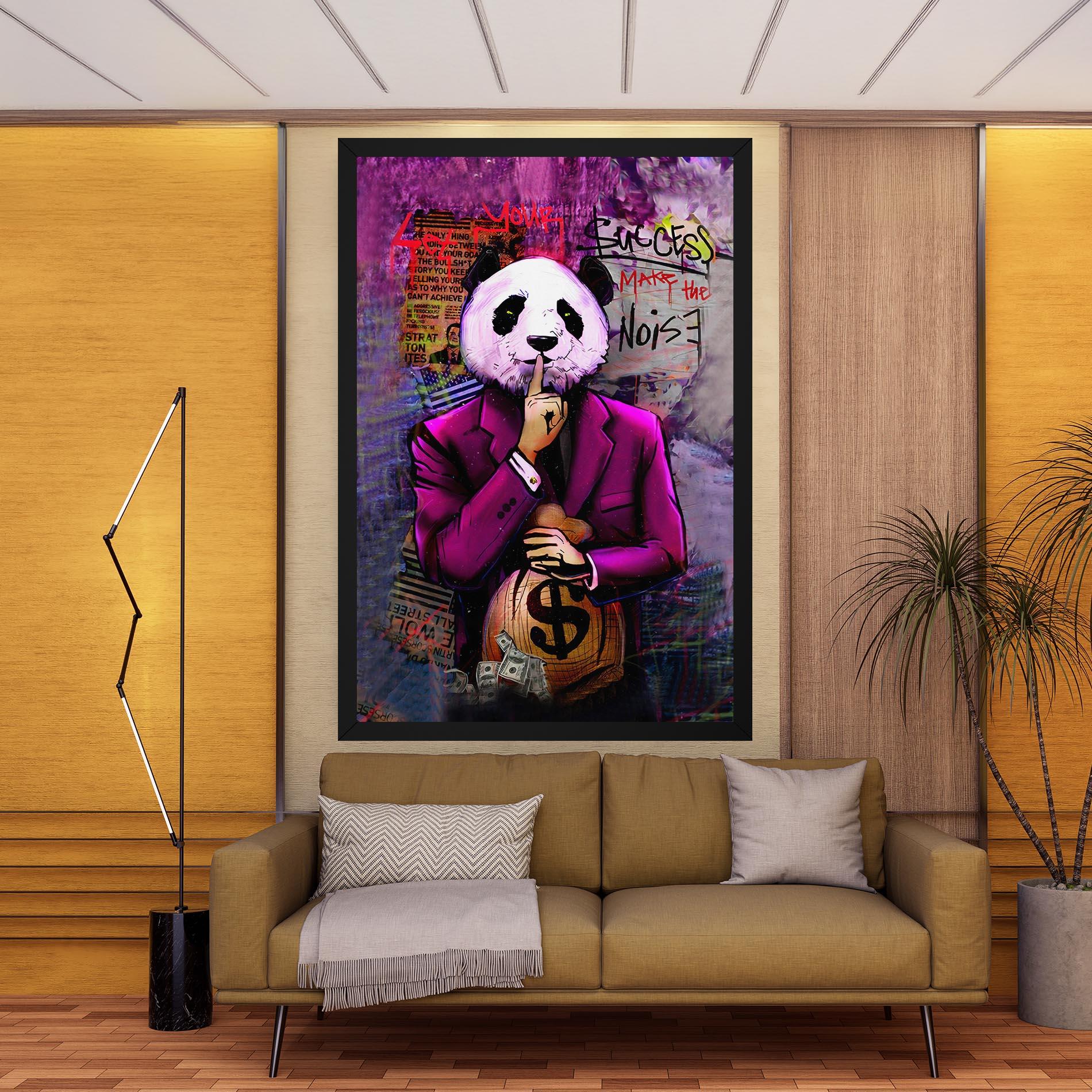 Leinwandbild Silence Panda mockup 9