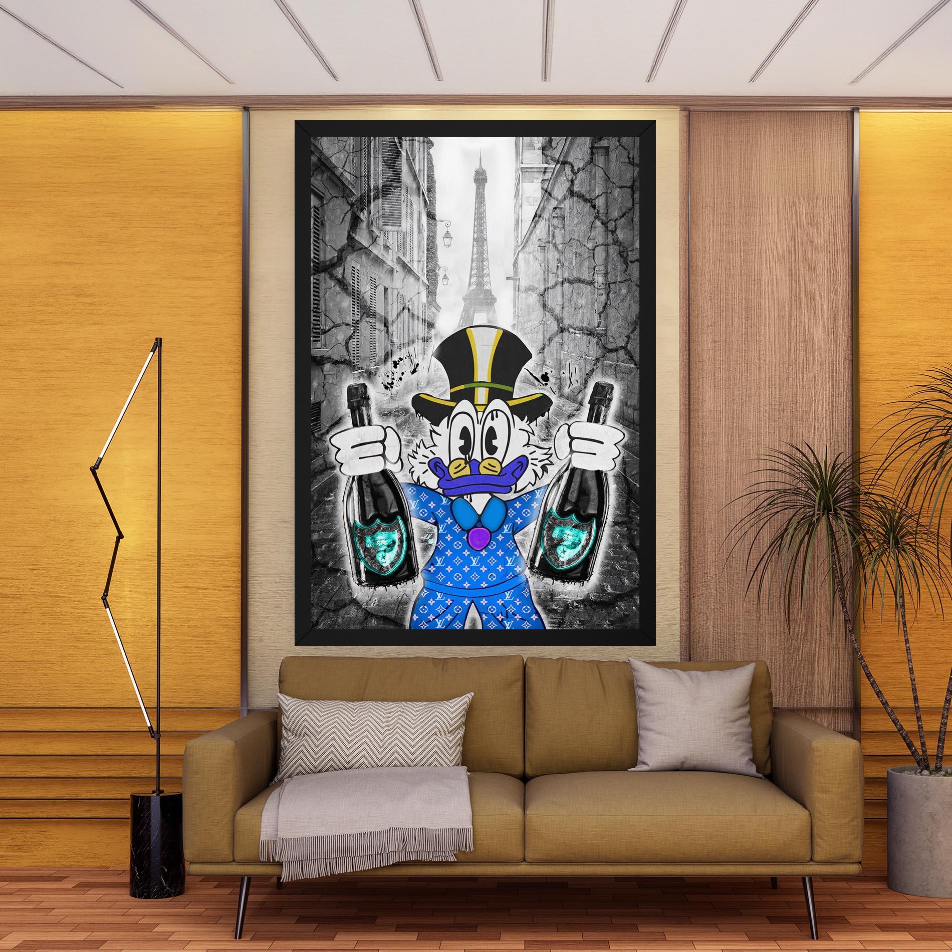 Leinwandbild Wheres My Champagne Blue mockup 9