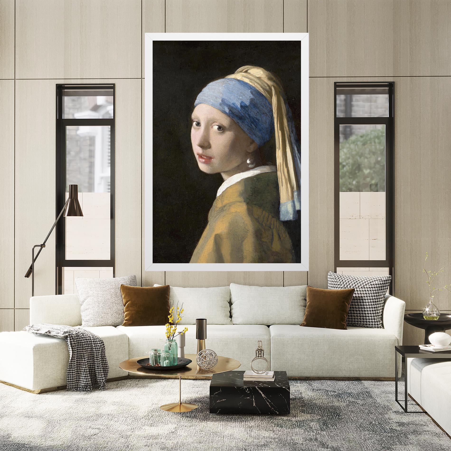 Leinwandbild Girl With A Pearl mockup 2