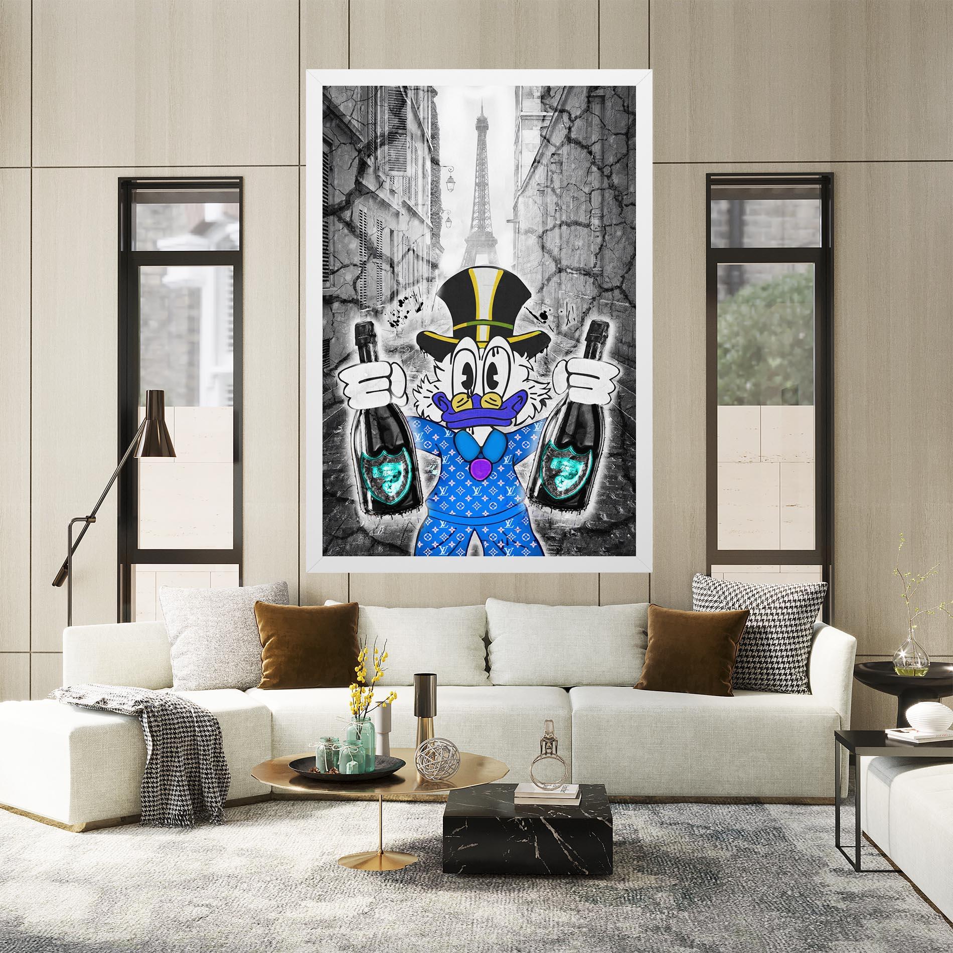 Leinwandbild Wheres My Champagne Blue mockup 2