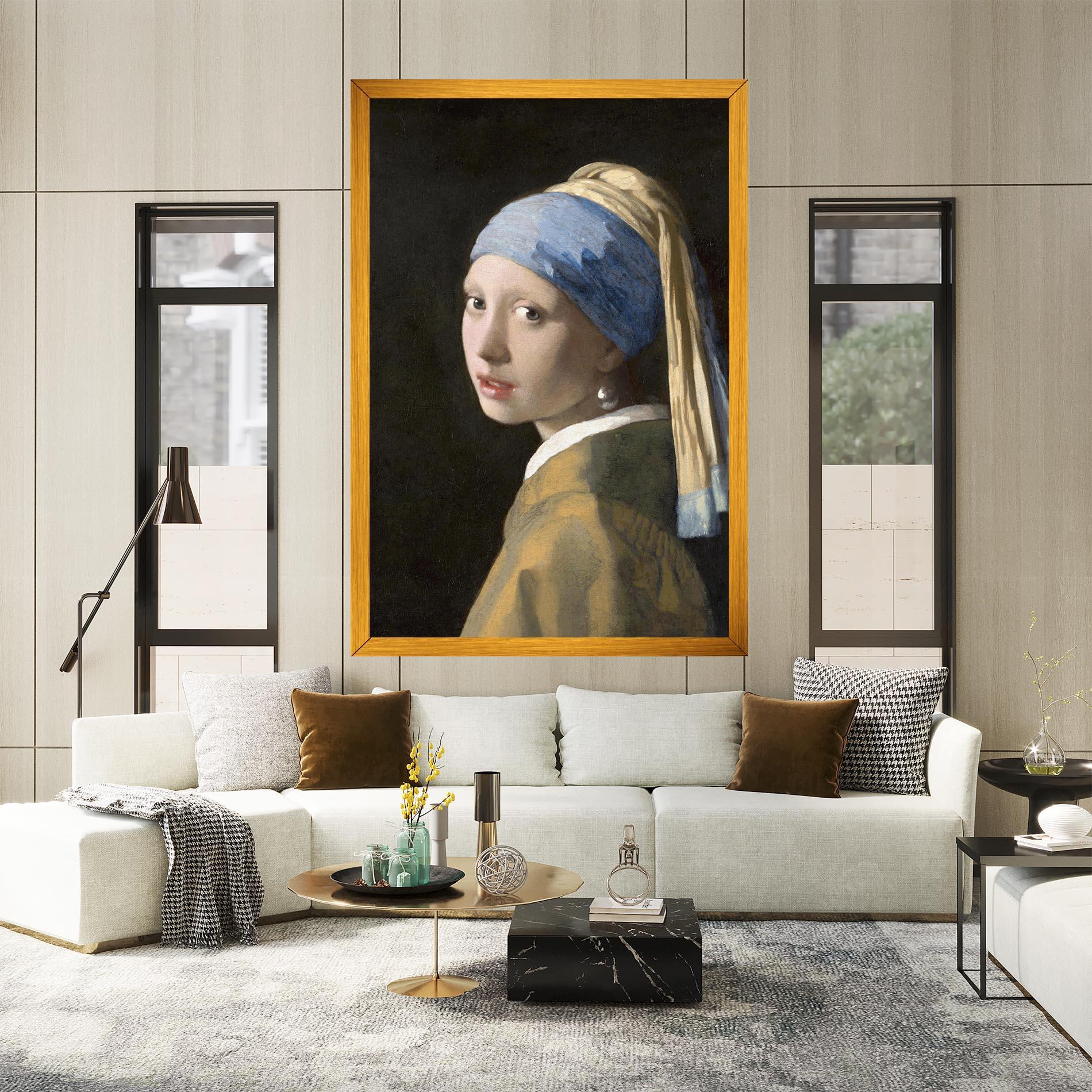Leinwandbild Girl With A Pearl mockup 2