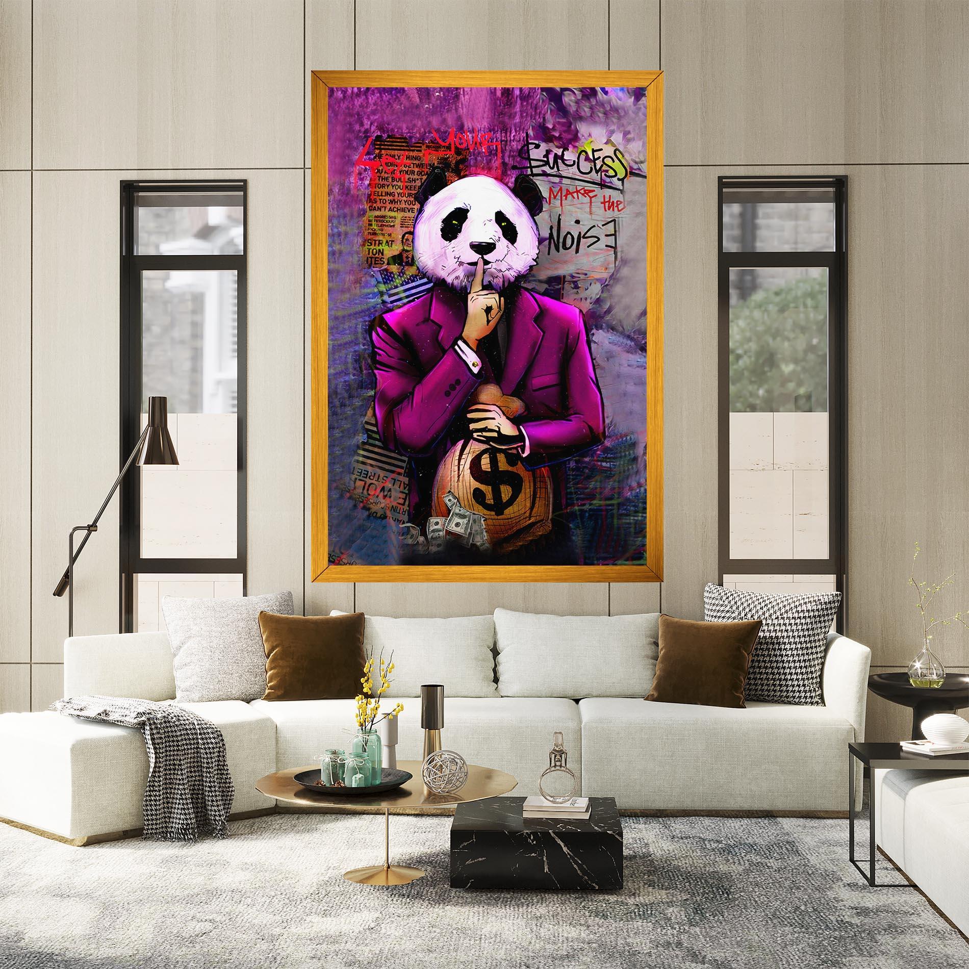 Leinwandbild Silence Panda mockup 2
