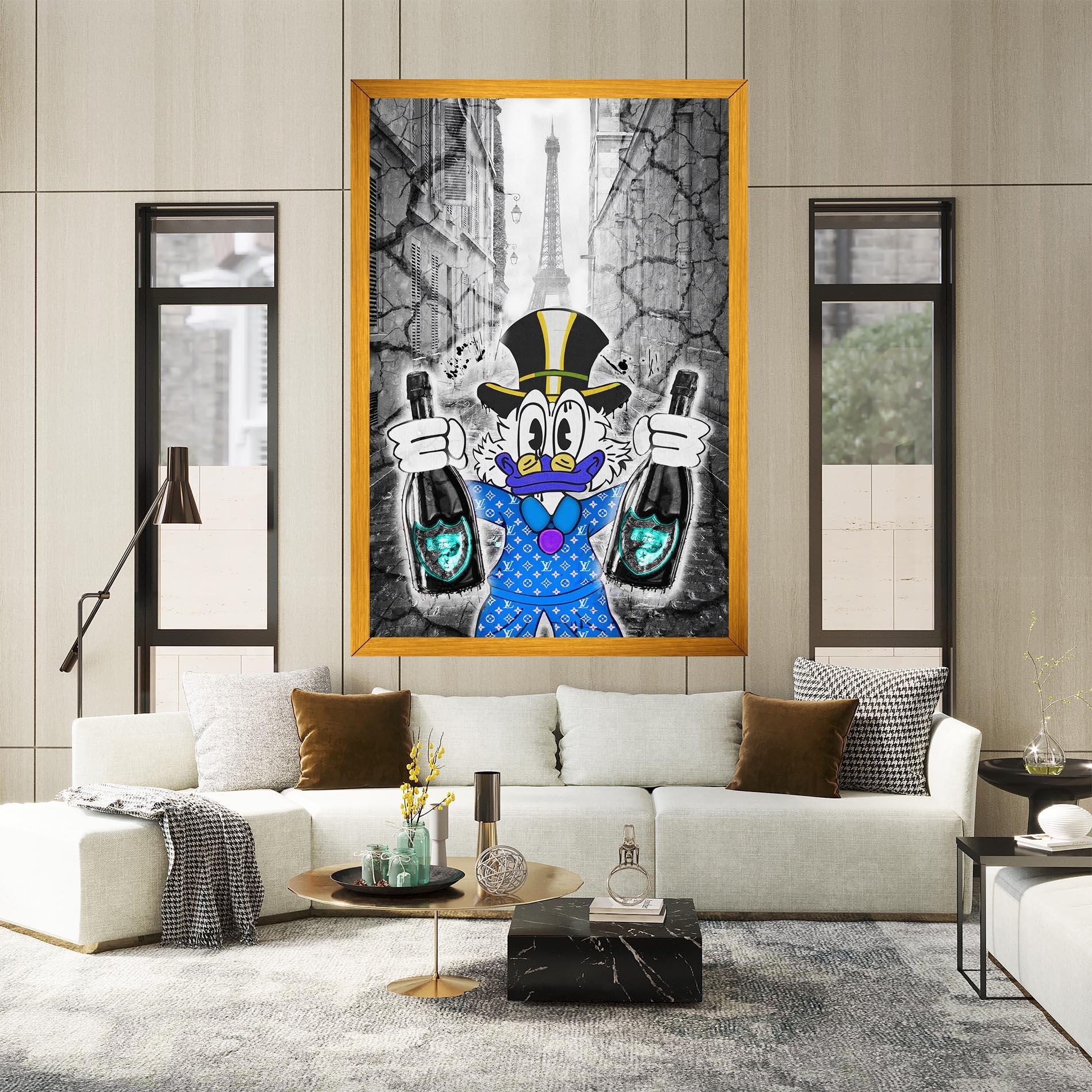 Leinwandbild Wheres My Champagne Blue mockup 2