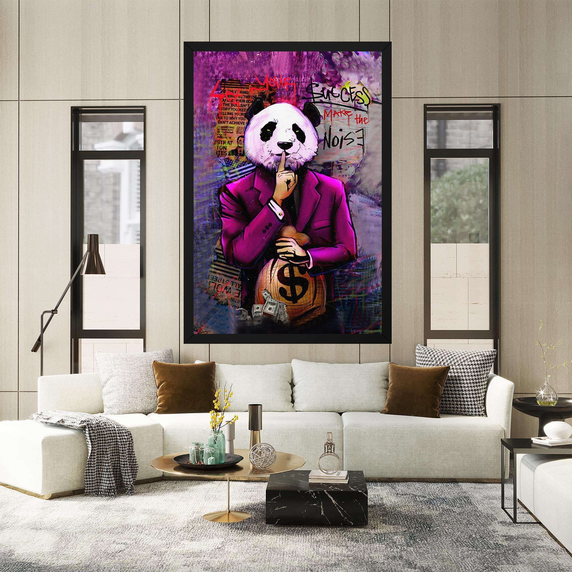 Leinwandbild Silence Panda mockup 2