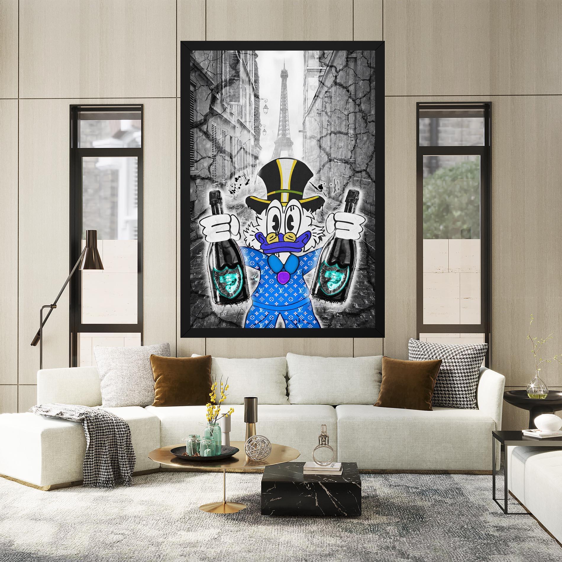 Leinwandbild Wheres My Champagne Blue mockup 2