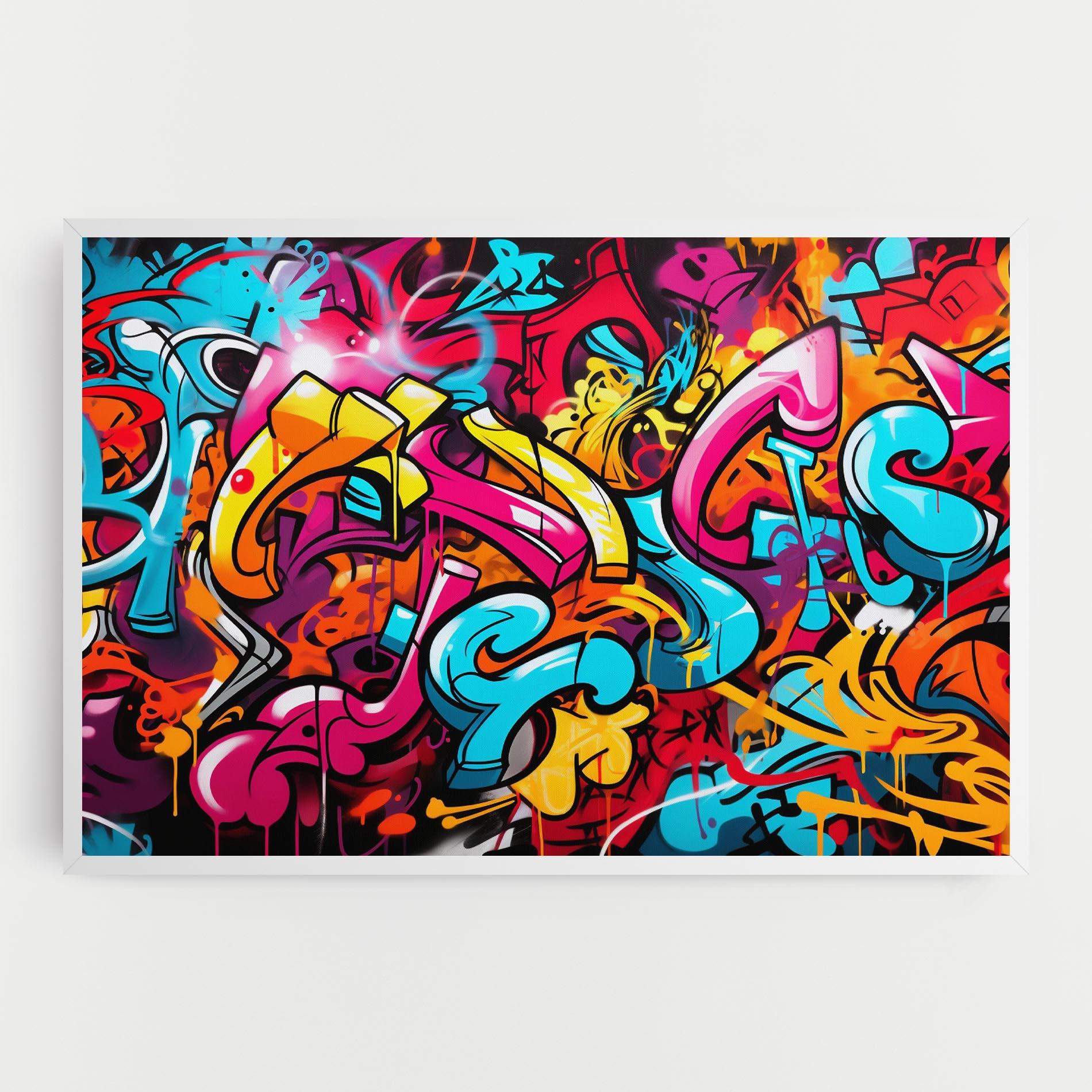 Leinwandbild Abstract Graffiti mockup 0