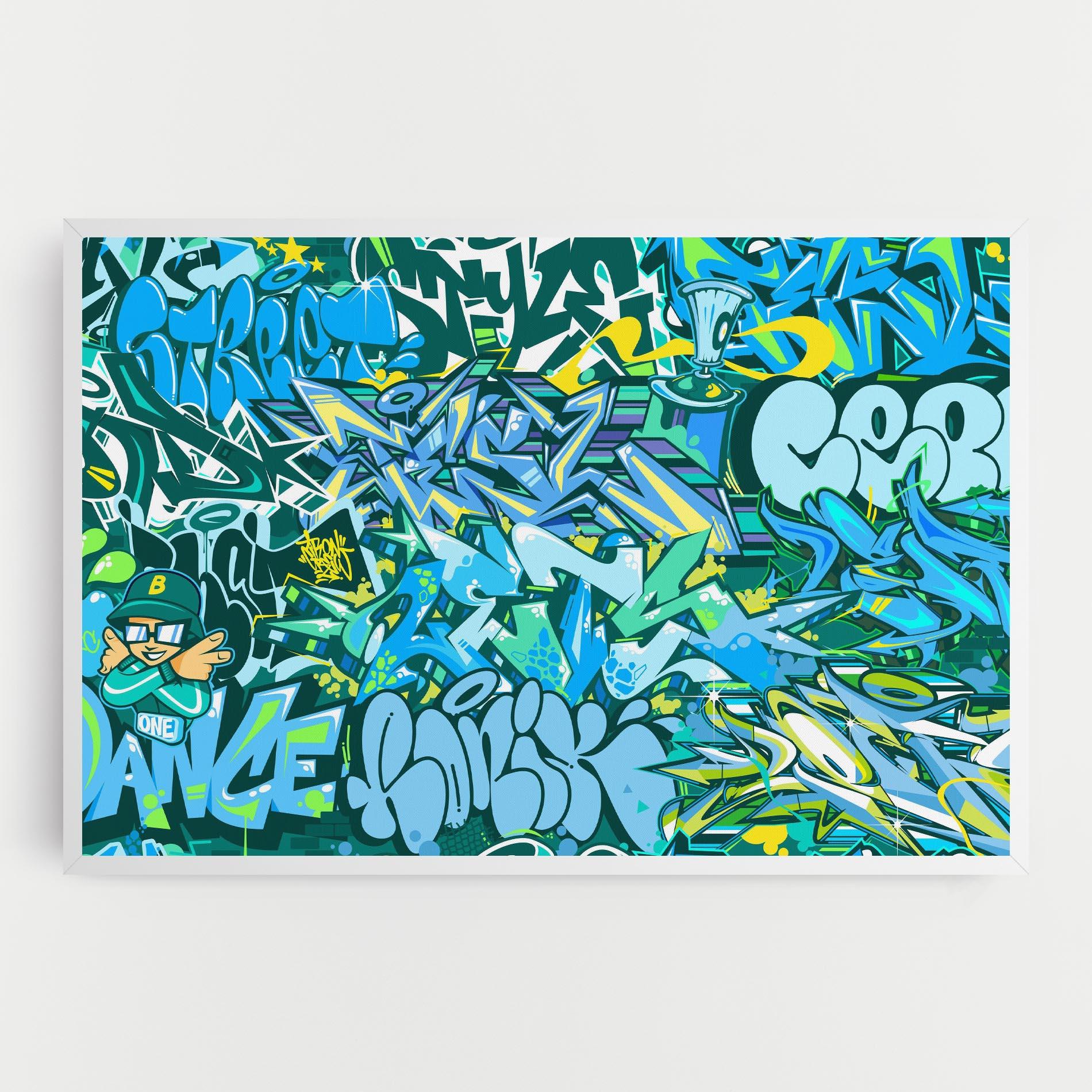 Leinwandbild Be One Graffiti mockup 0