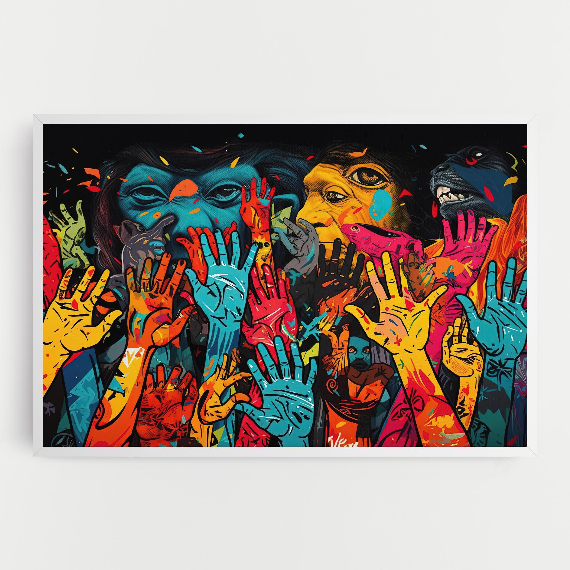 Leinwandbild Colorful Hands mockup 0