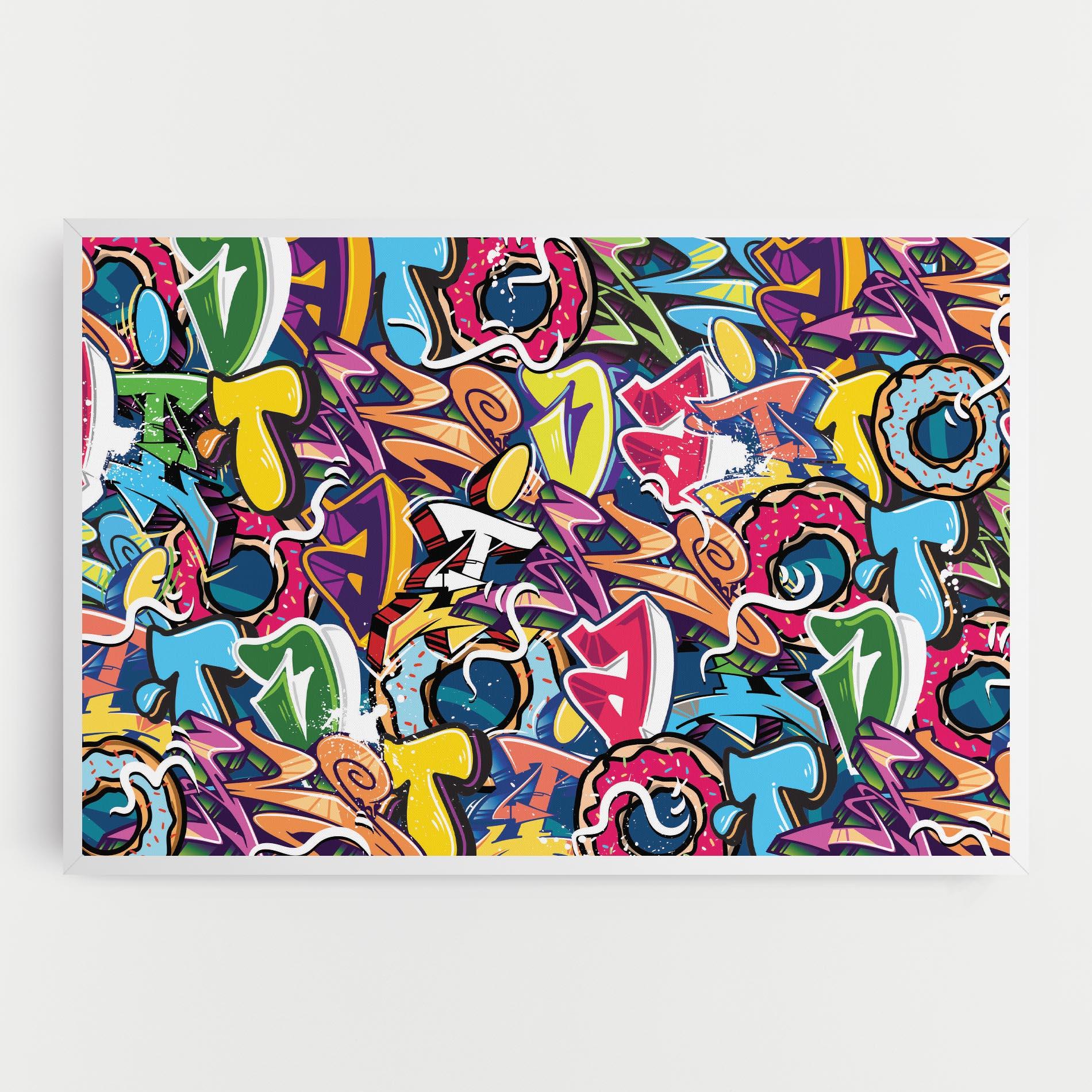 Leinwandbild Graffiti Letters mockup 0
