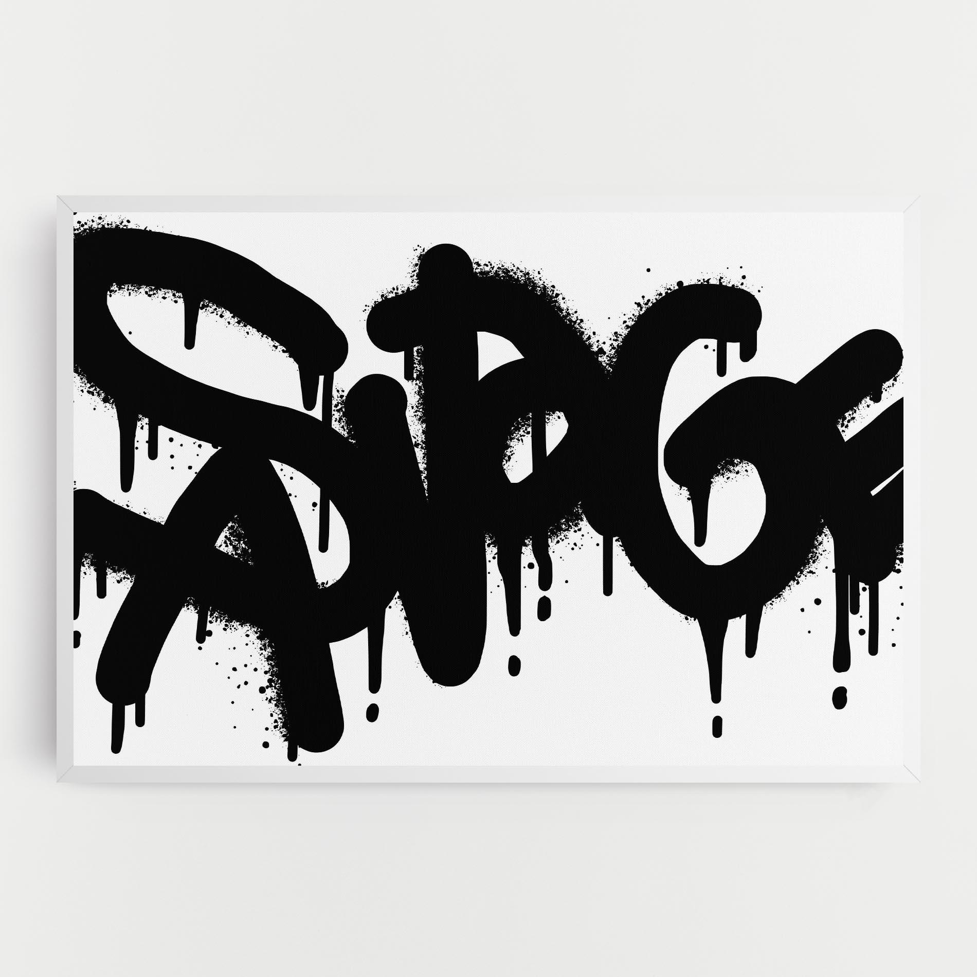 Leinwandbild Graffiti Savage mockup 0