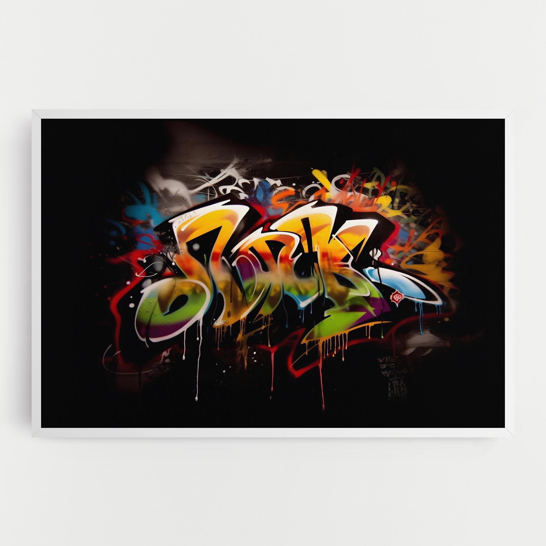 Leinwandbild Graffiti Style Wall mockup 0