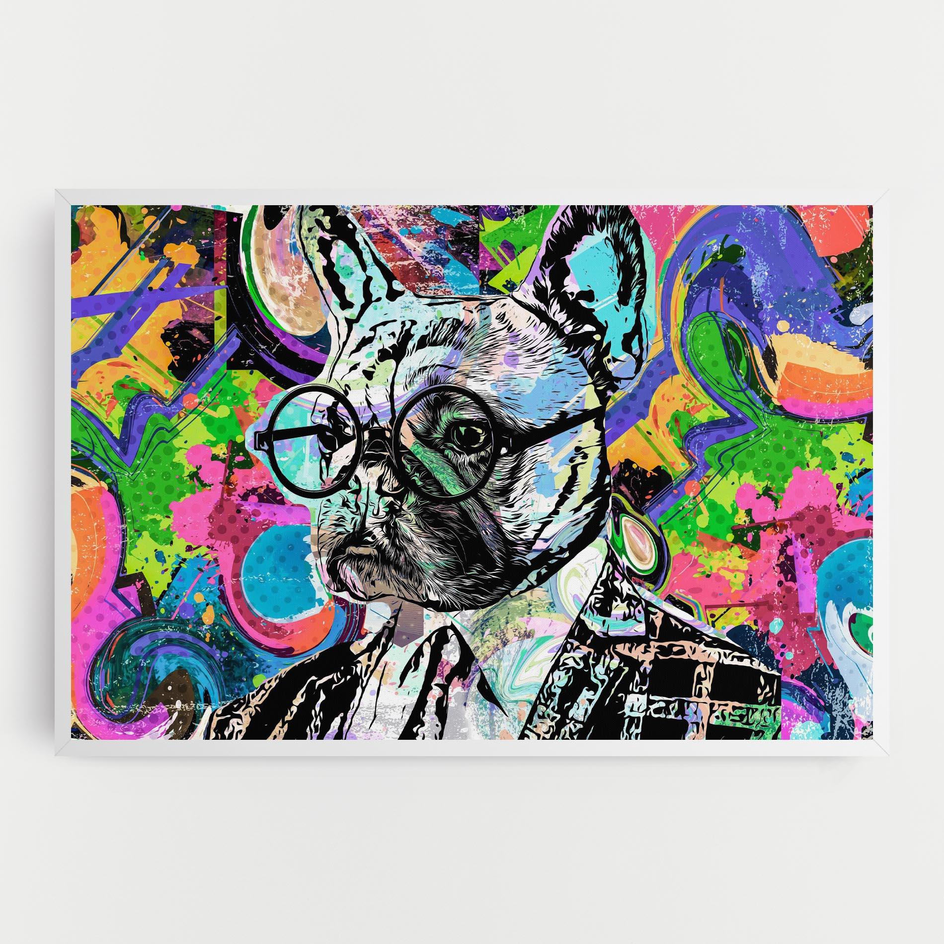 Leinwandbild Graffity Bulldog mockup 0