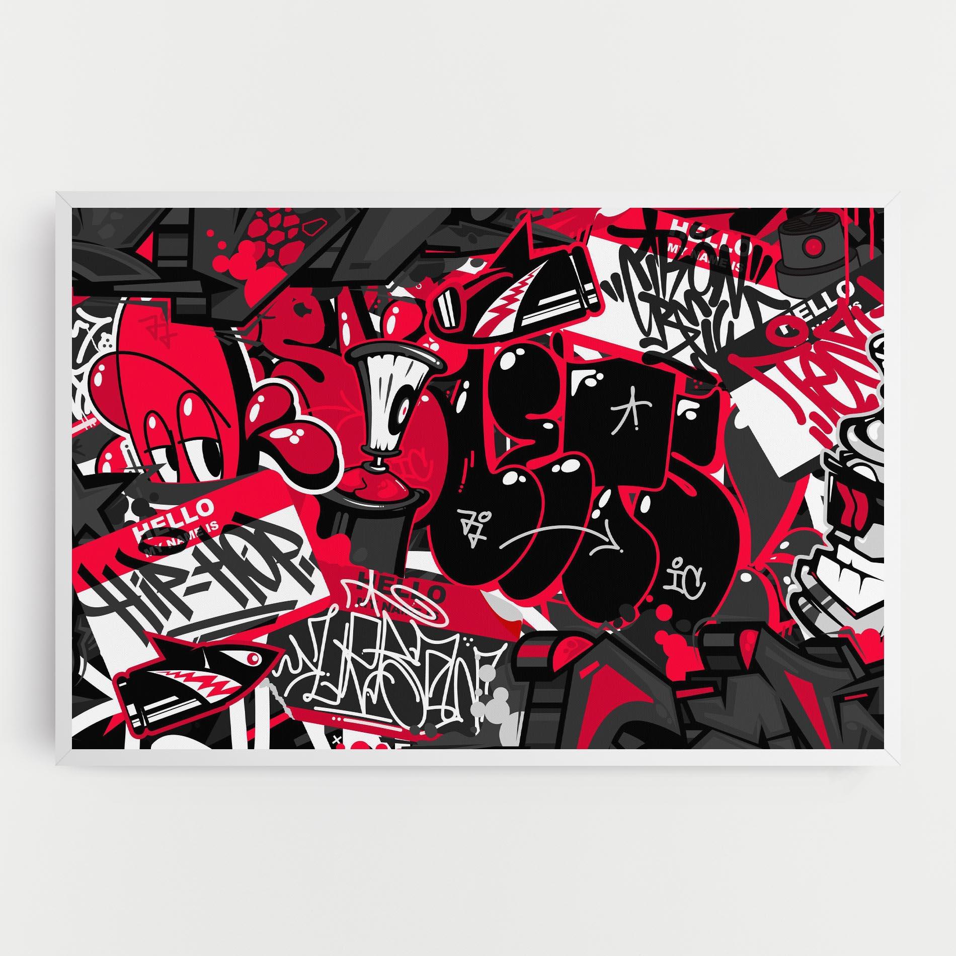Leinwandbild Hip Hop Graffiti mockup 0