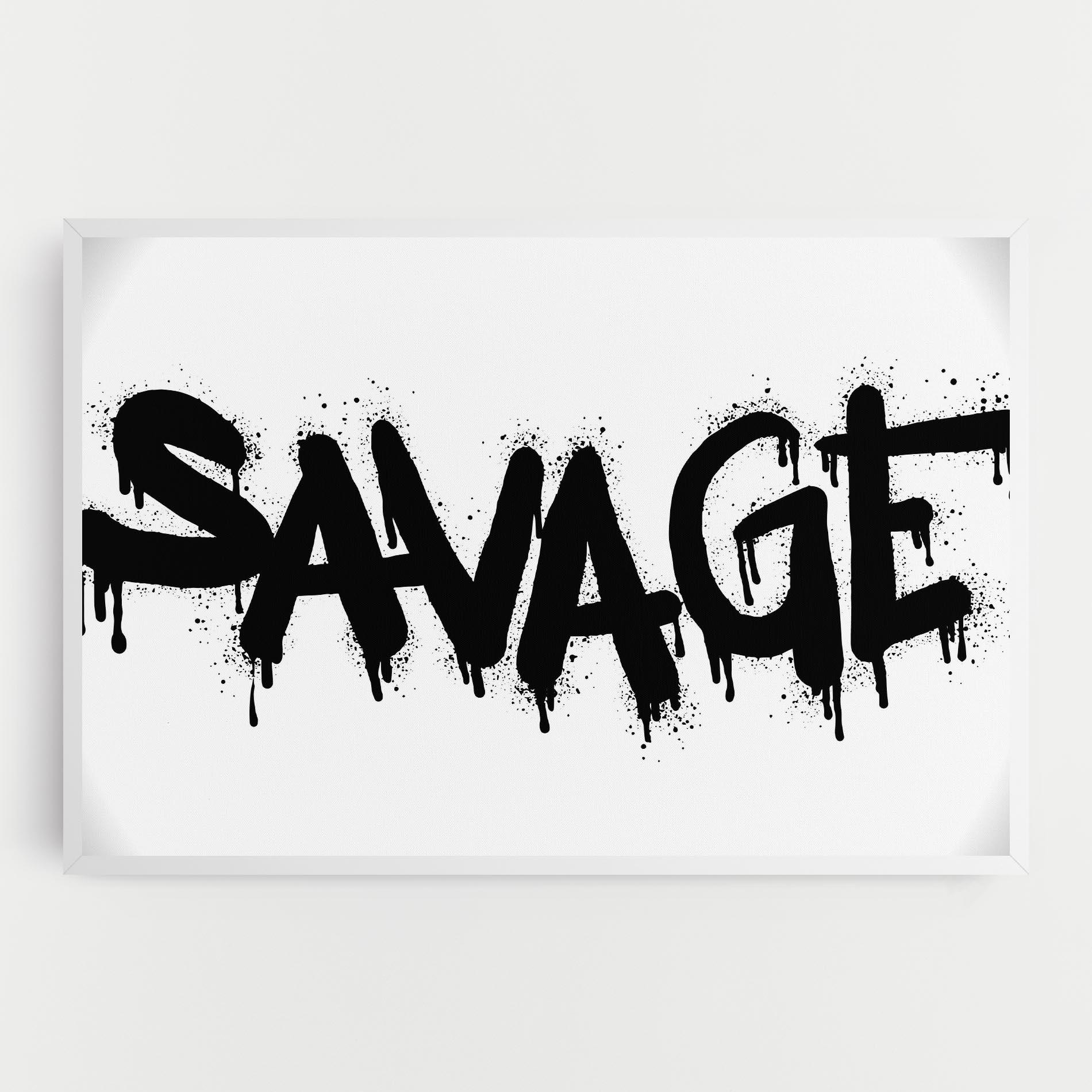 Leinwandbild Savage Graffiti Spray mockup 0