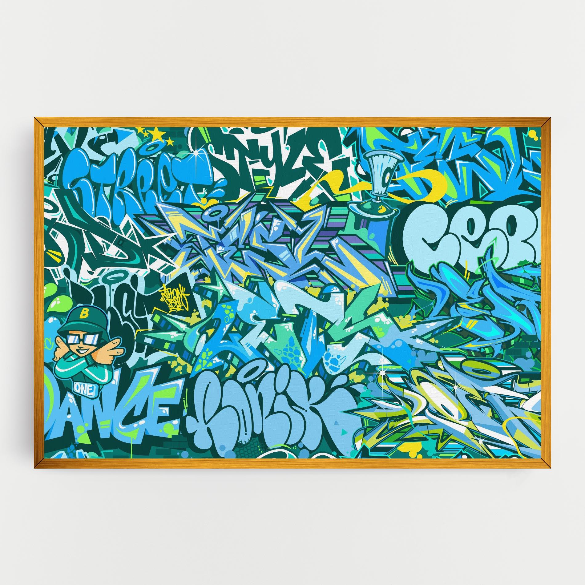 Leinwandbild Be One Graffiti mockup 0