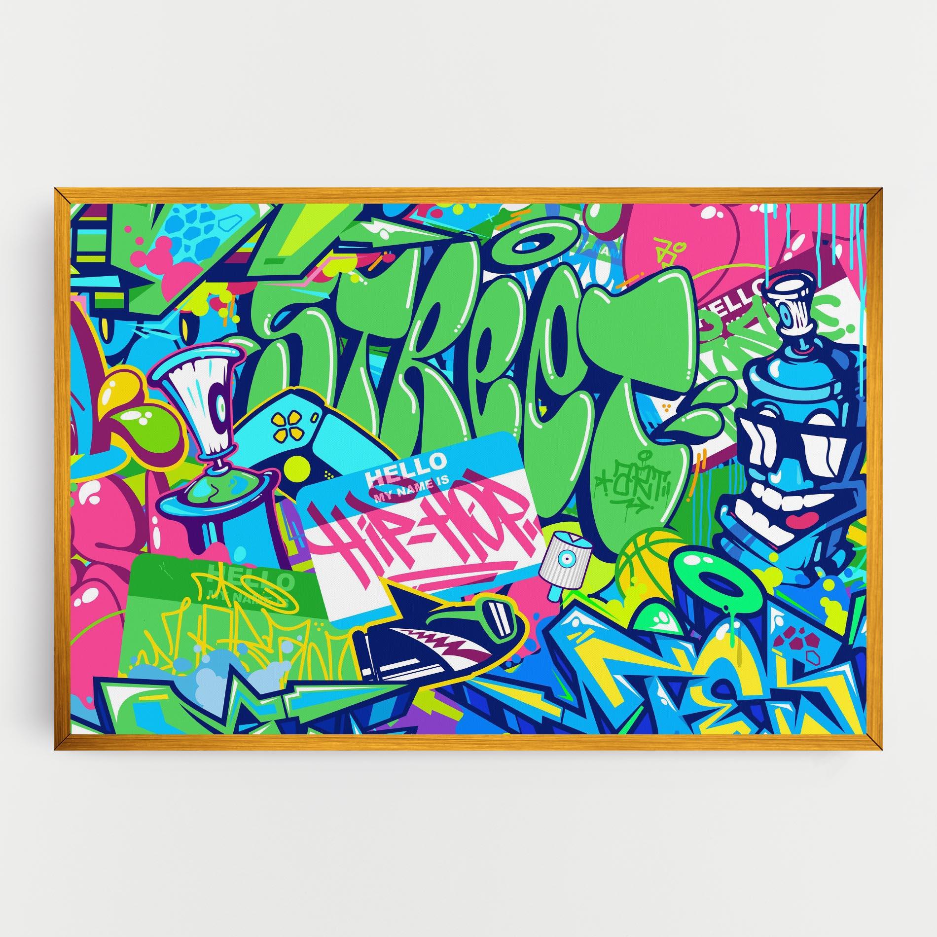 Leinwandbild Colorful Hip Hop mockup 0