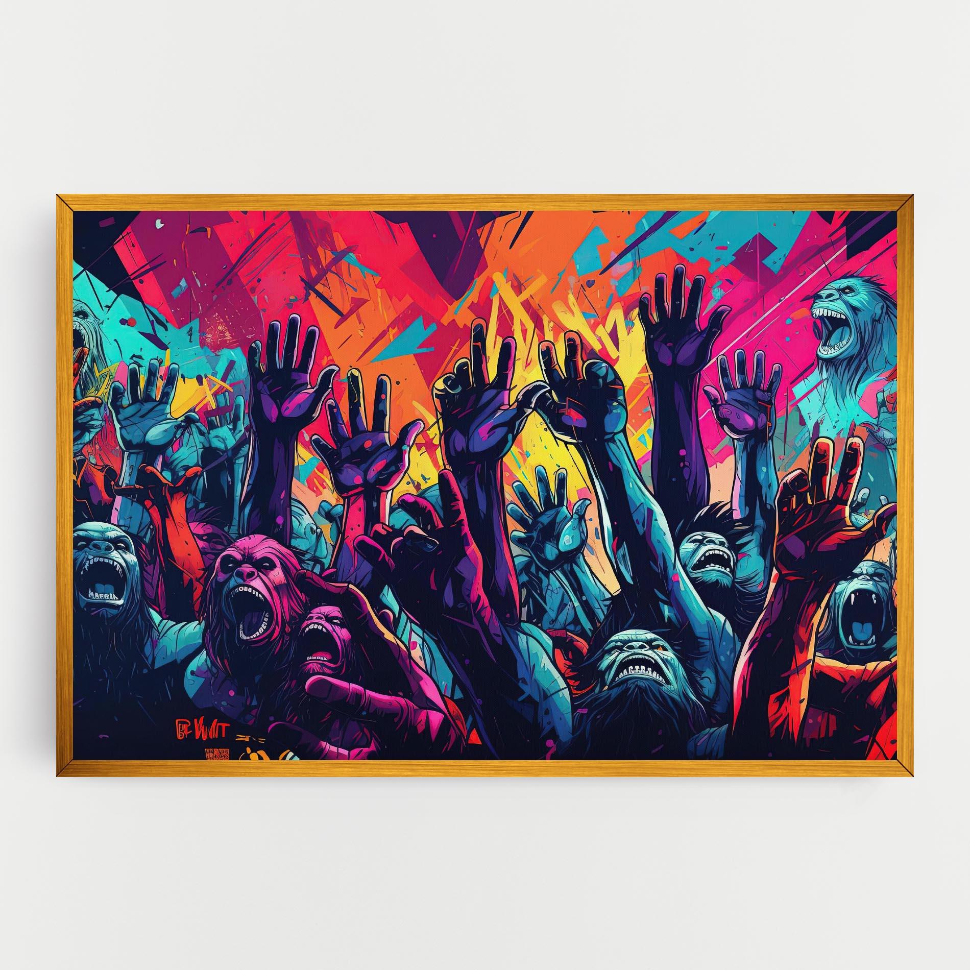 Leinwandbild Graffiti Animals mockup 0