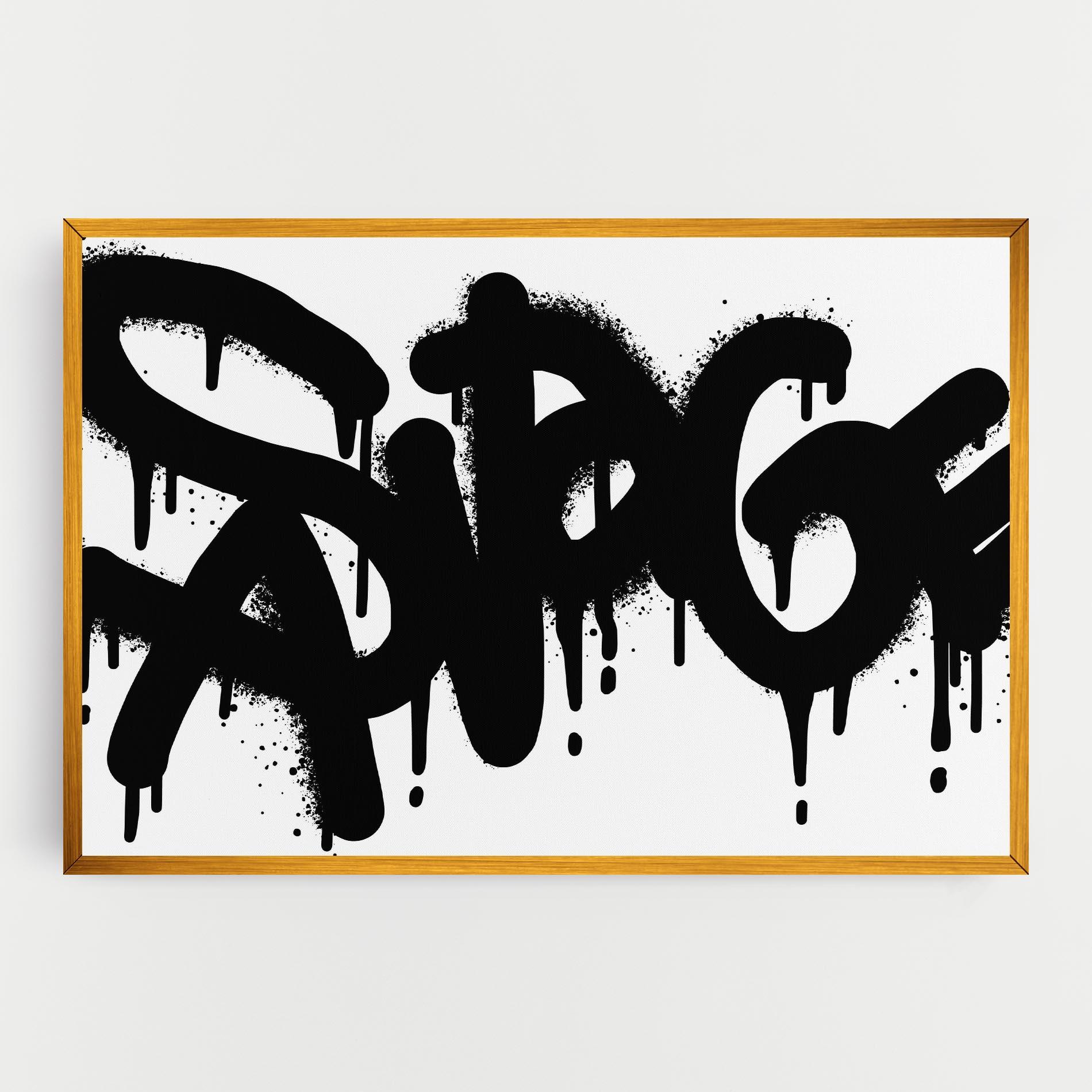 Leinwandbild Graffiti Savage mockup 0