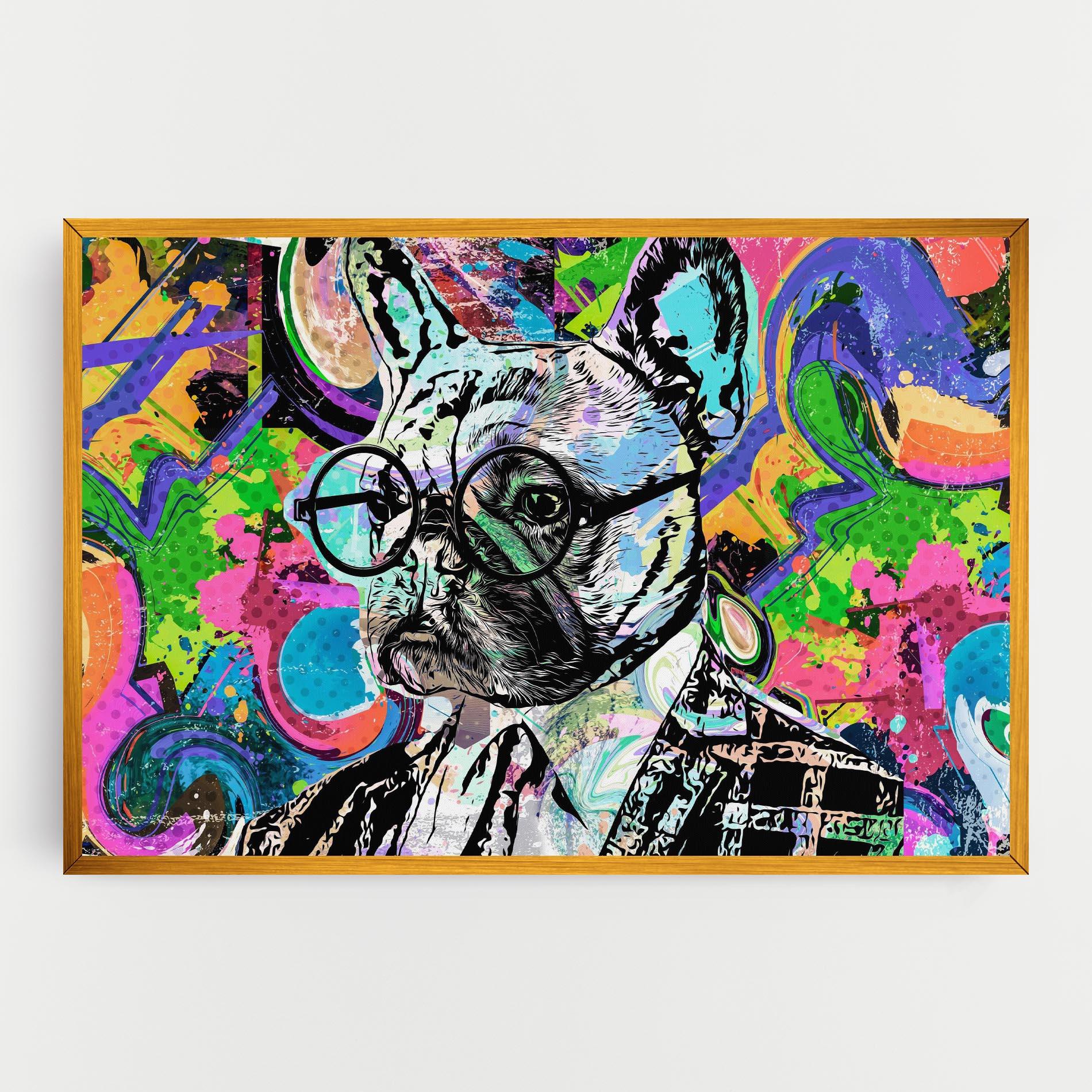 Leinwandbild Graffity Bulldog mockup 0