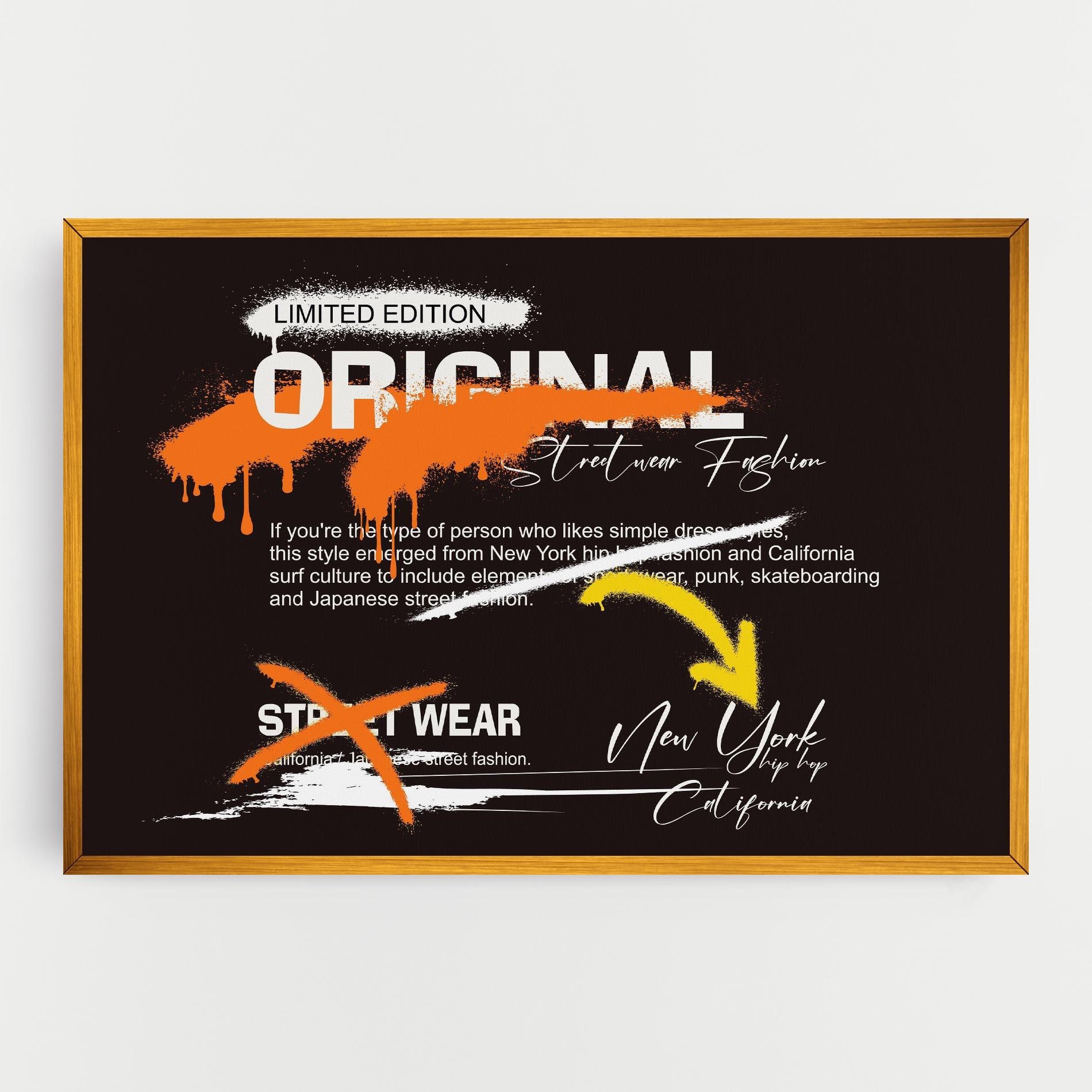 Leinwandbild Original Style Graffiti mockup 0