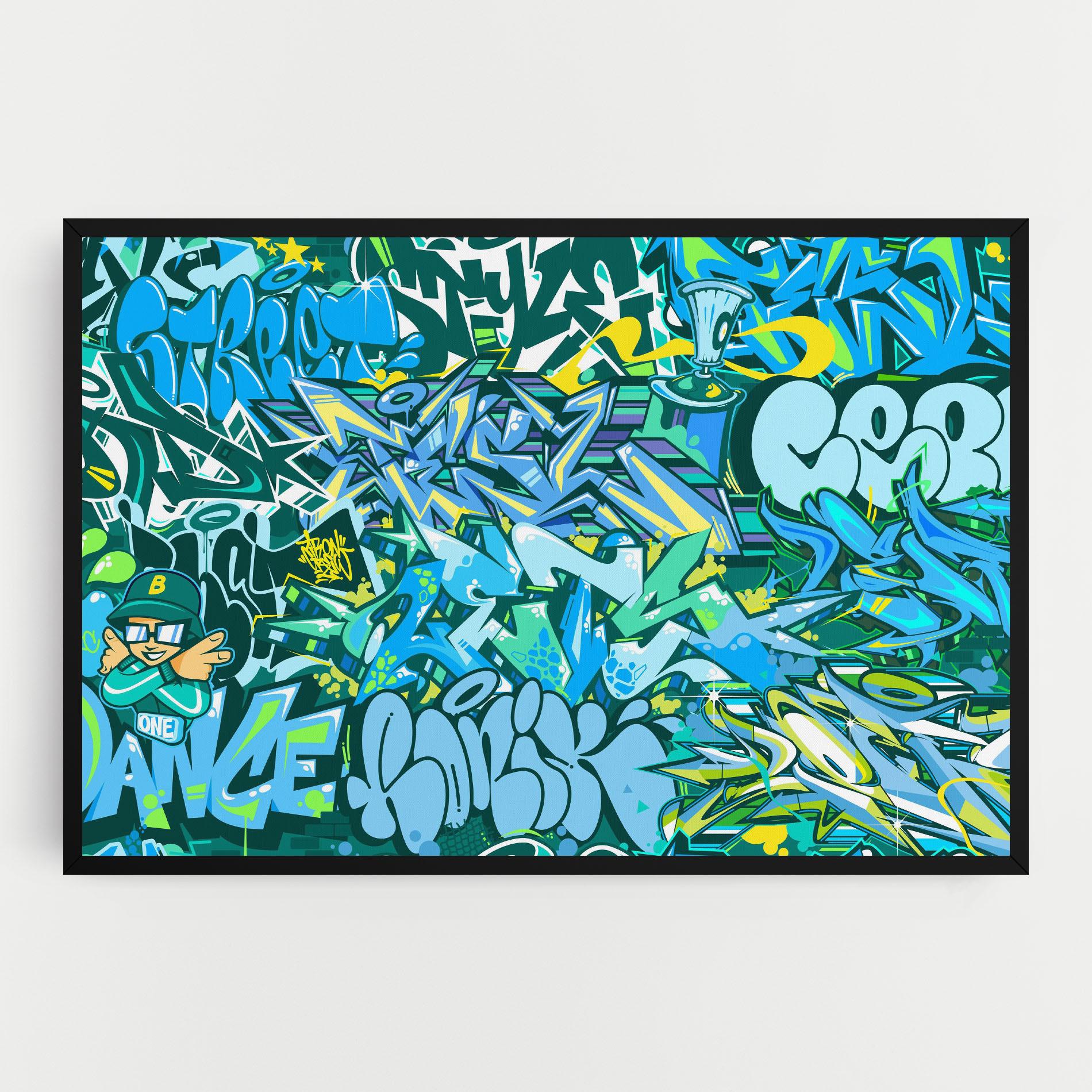 Leinwandbild Be One Graffiti mockup 0