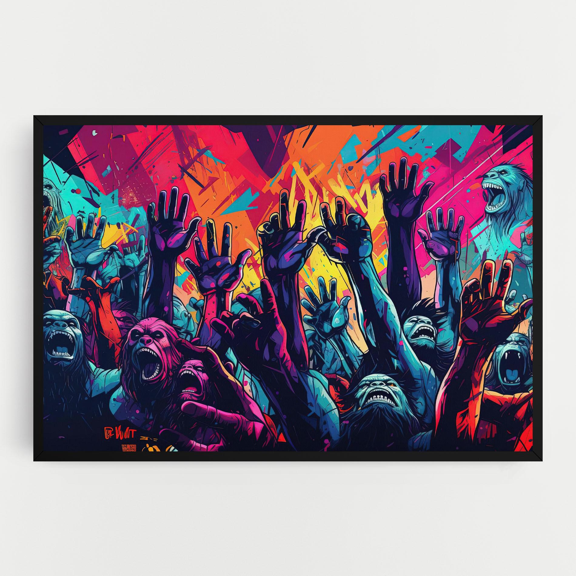 Leinwandbild Graffiti Animals mockup 0