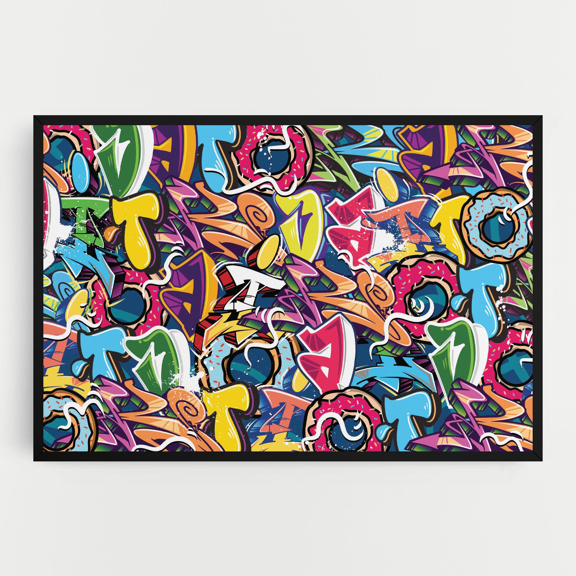 Leinwandbild Graffiti Letters mockup 0