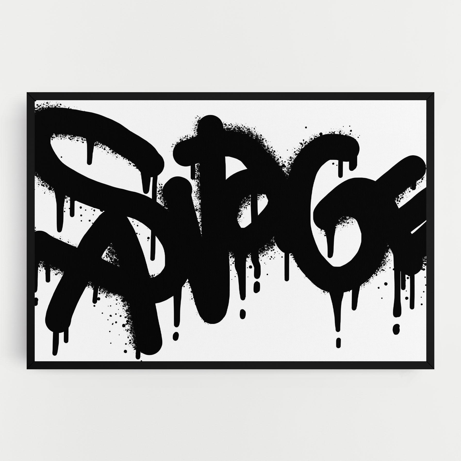 Leinwandbild Graffiti Savage mockup 0
