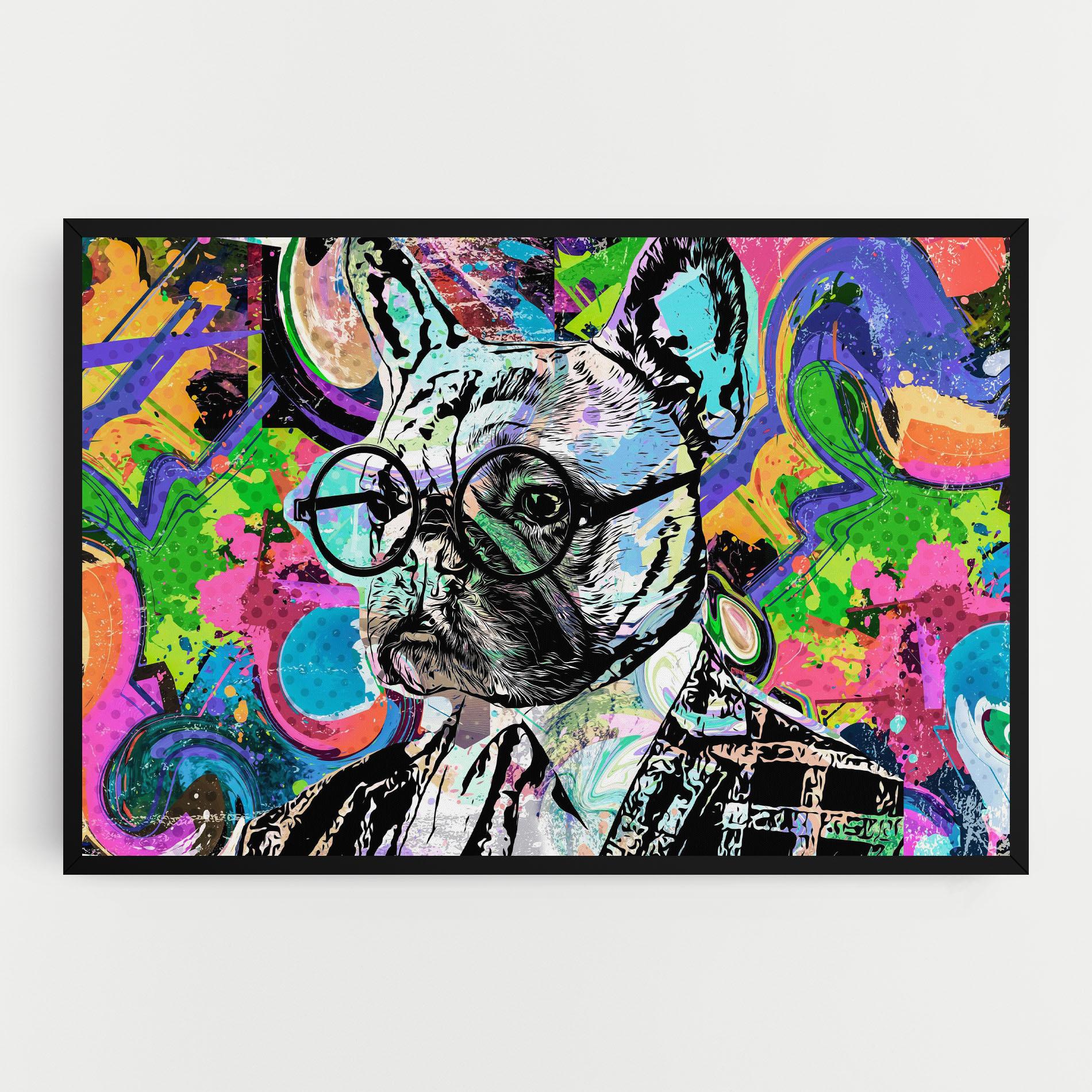 Leinwandbild Graffity Bulldog mockup 0