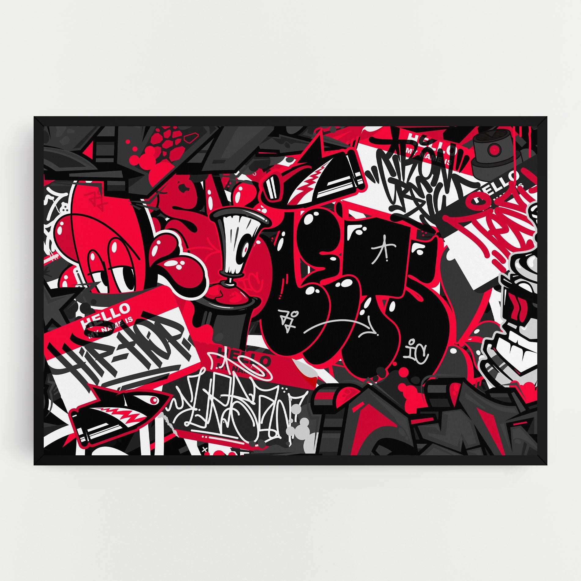 Leinwandbild Hip Hop Graffiti mockup 0