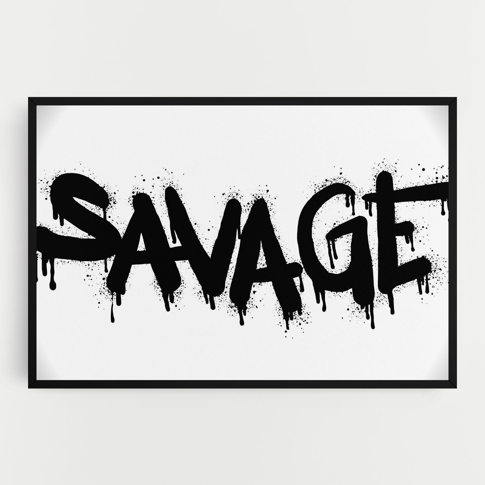Leinwandbild Savage Graffiti Spray mockup 0