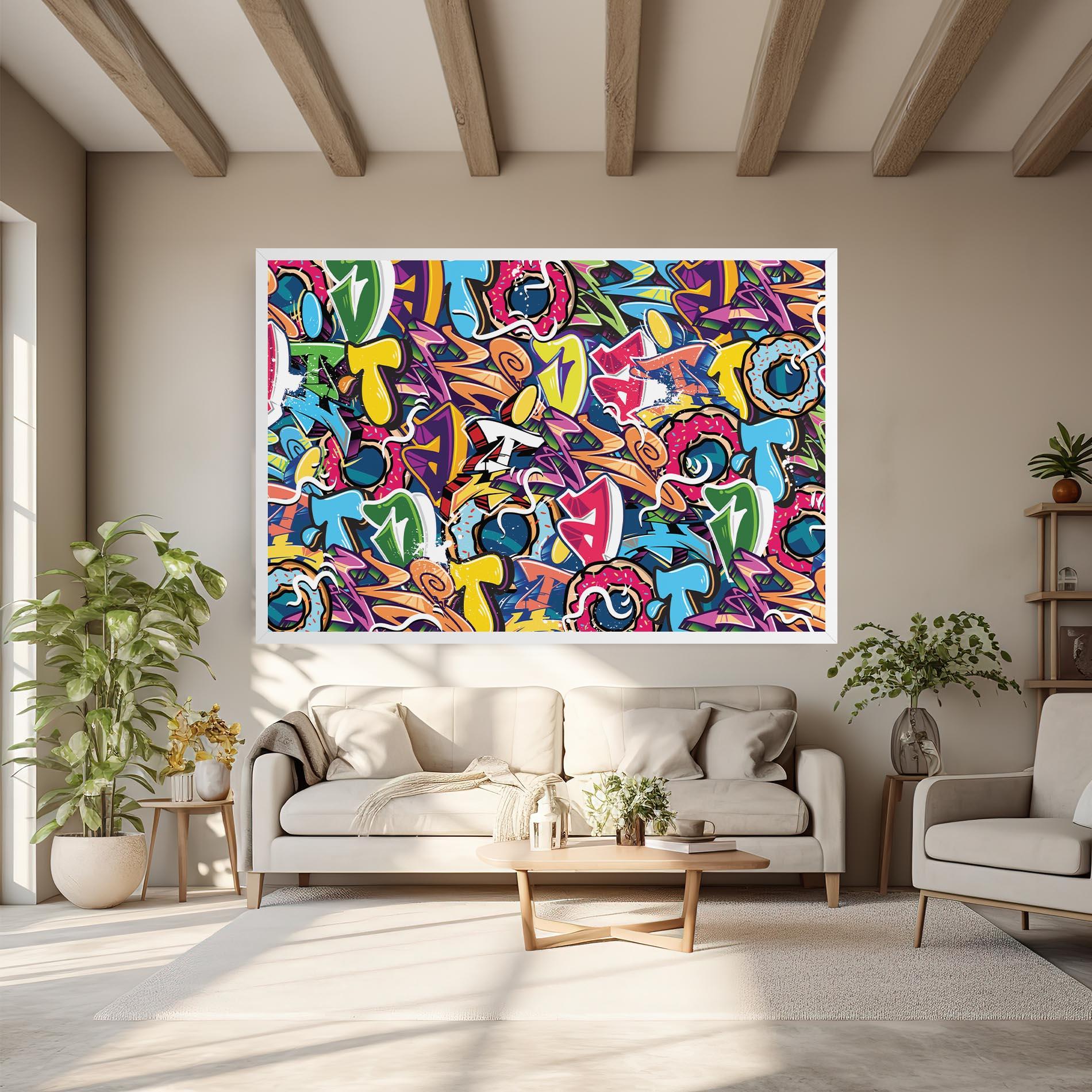 Leinwandbild Graffiti Letters mockup 6