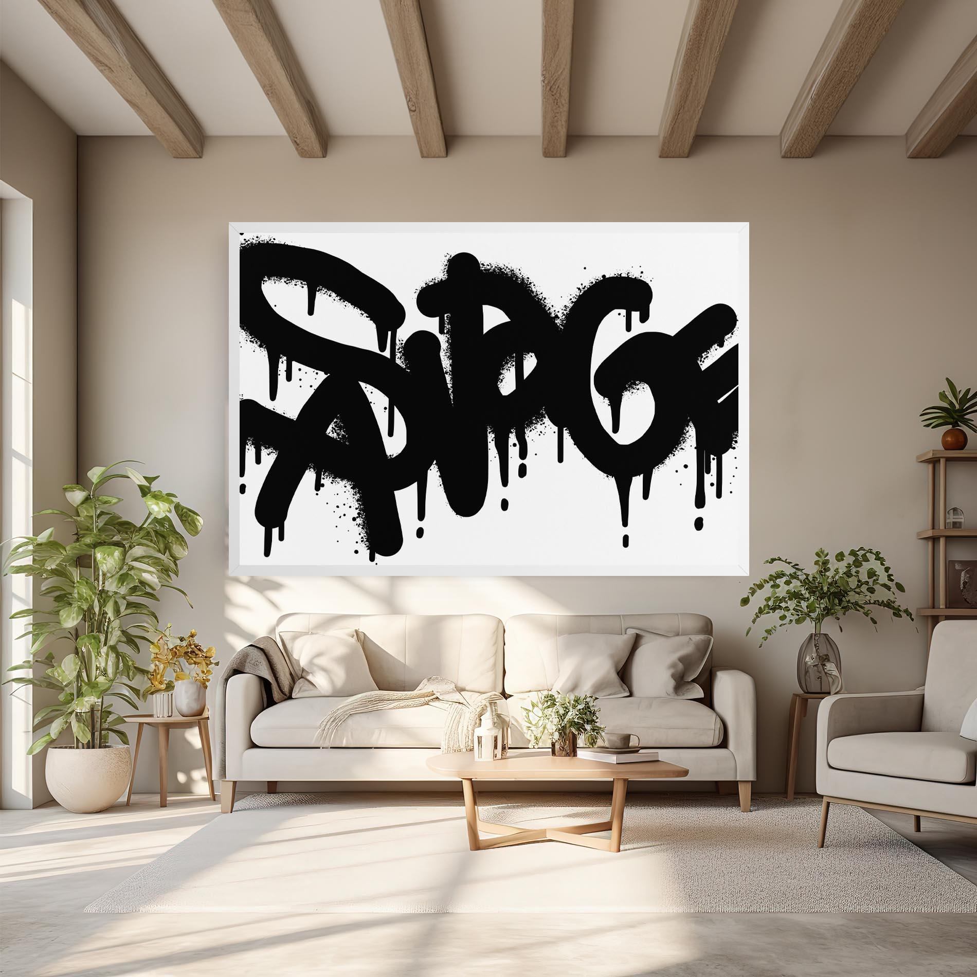 Leinwandbild Graffiti Savage mockup 6