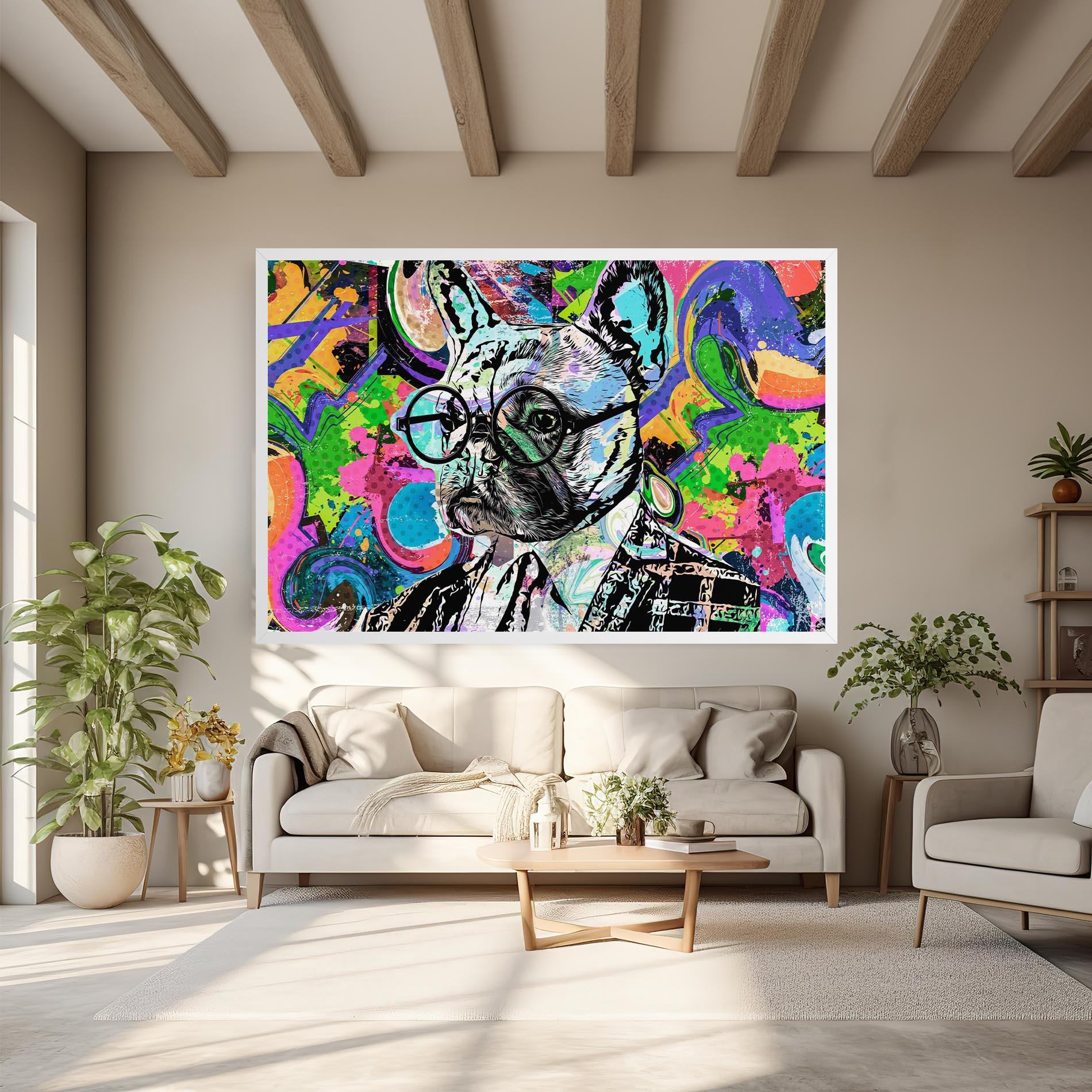 Leinwandbild Graffity Bulldog mockup 6