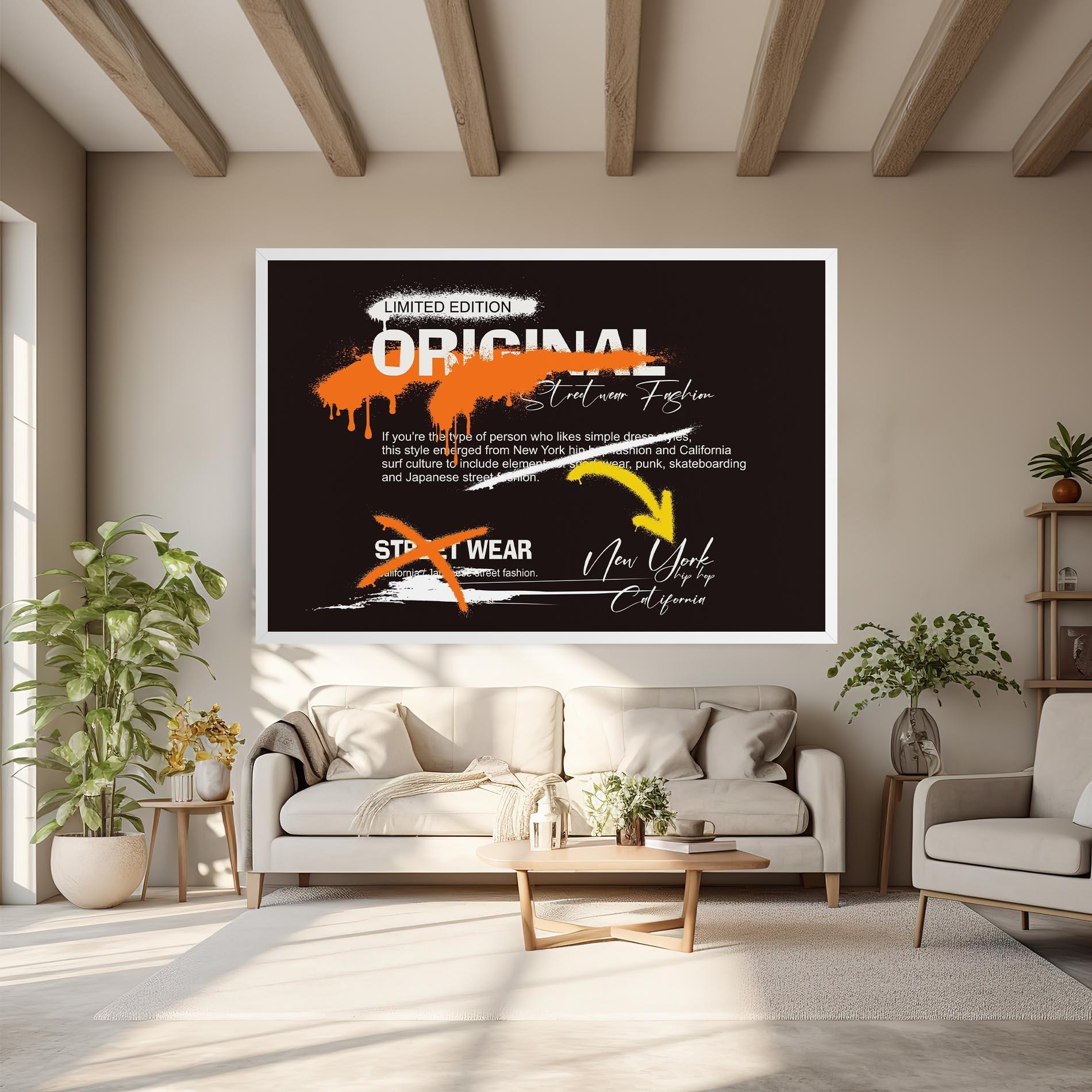 Leinwandbild Original Style Graffiti mockup 6