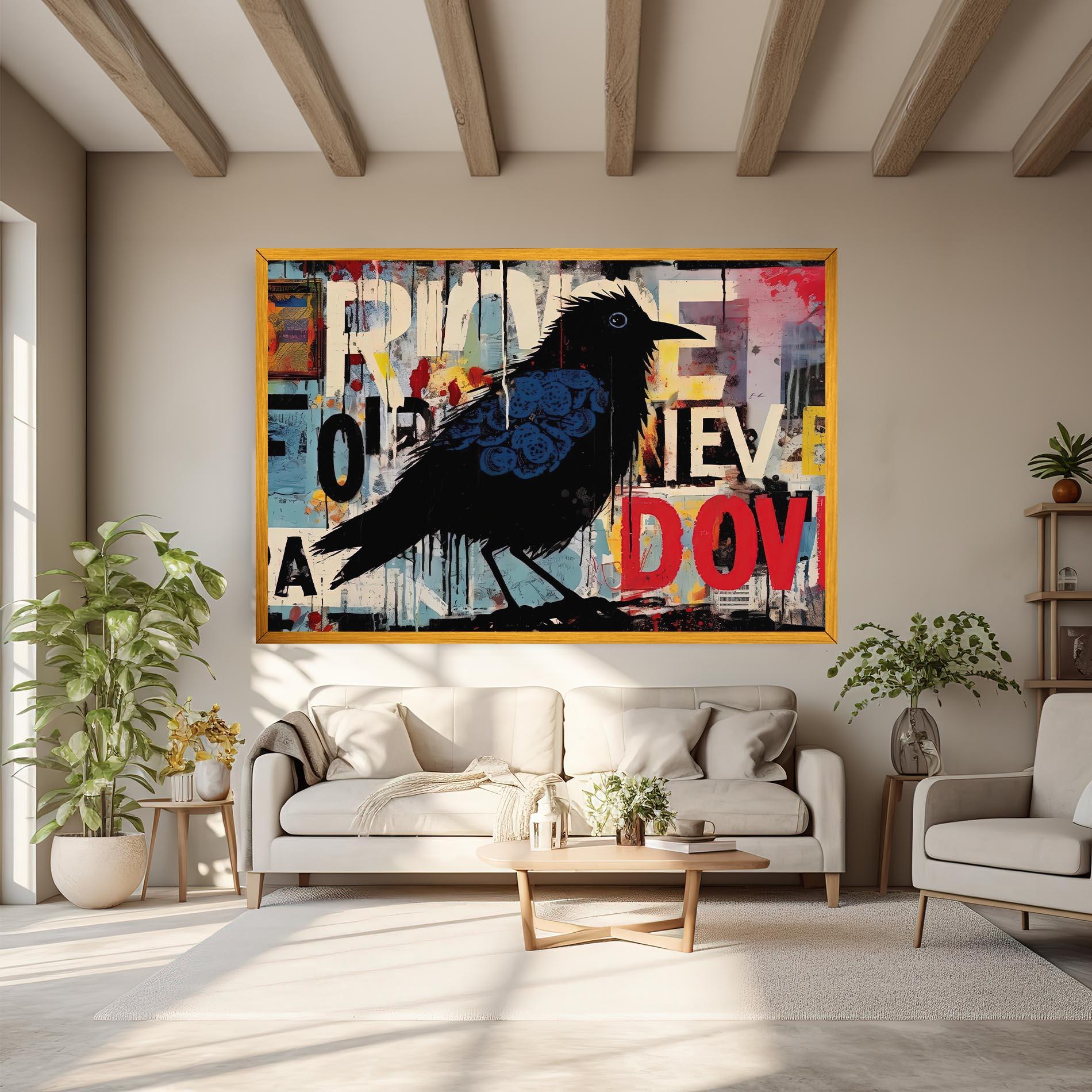 Leinwandbild Bird Old Doodle mockup 6