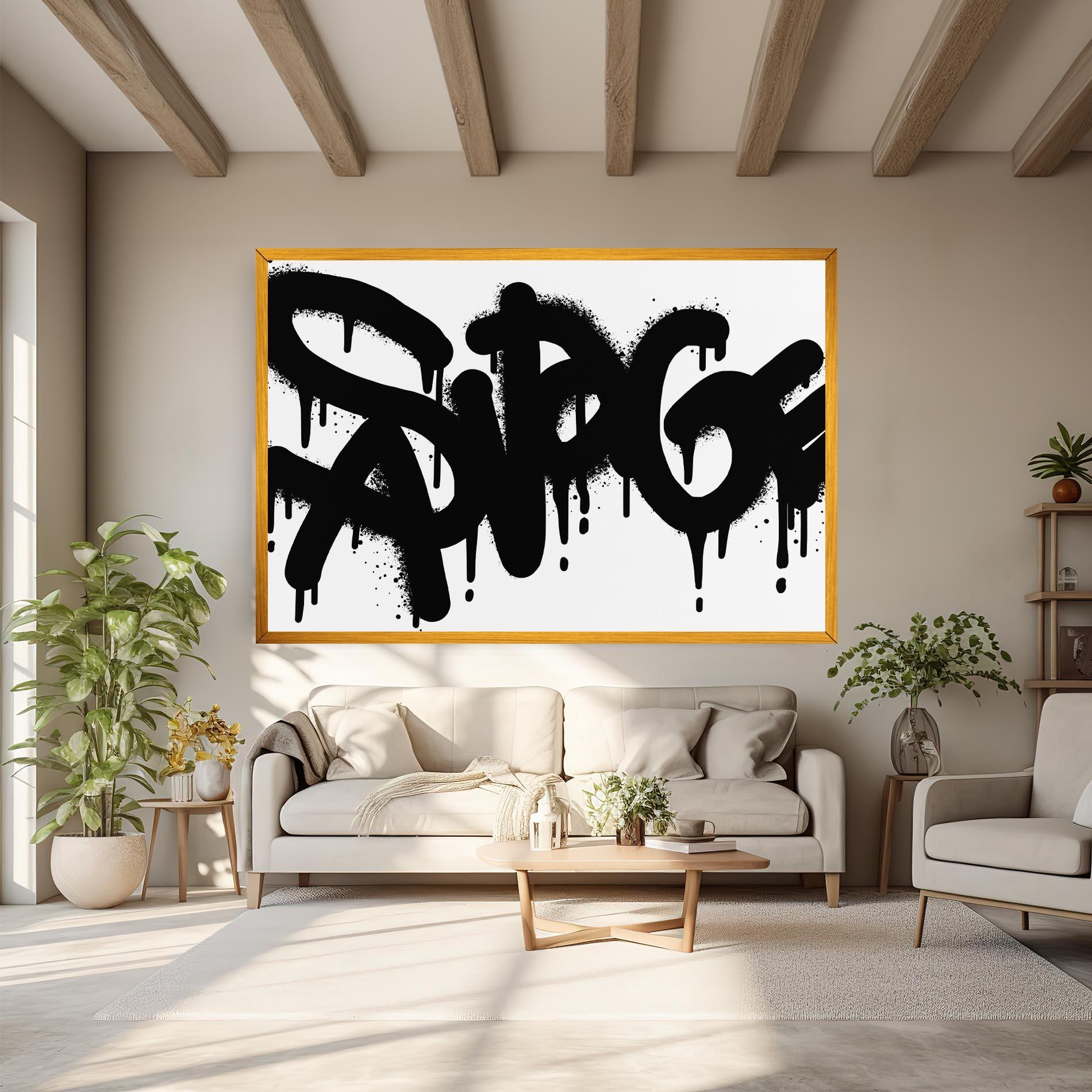 Leinwandbild Graffiti Savage mockup 6
