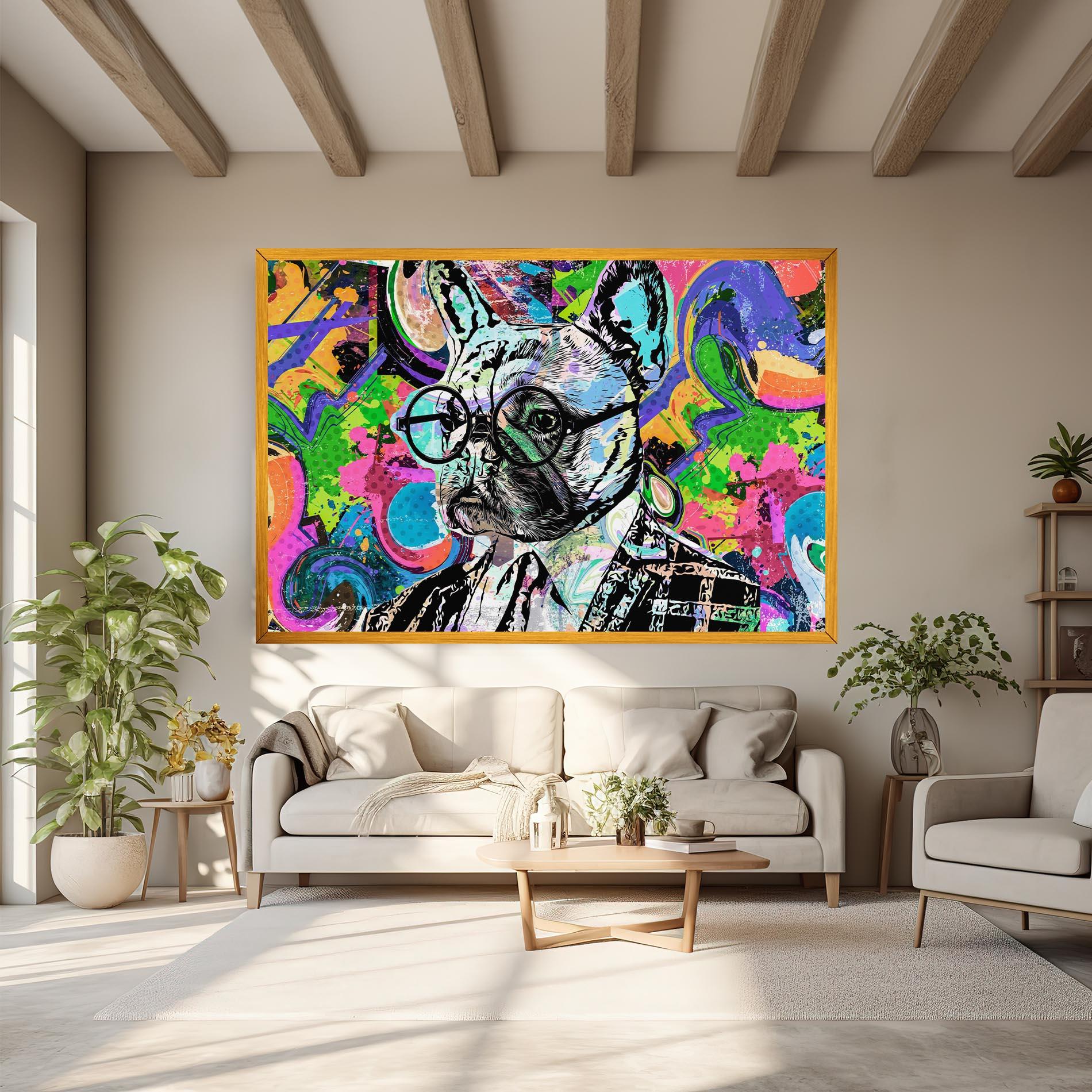 Leinwandbild Graffity Bulldog mockup 6