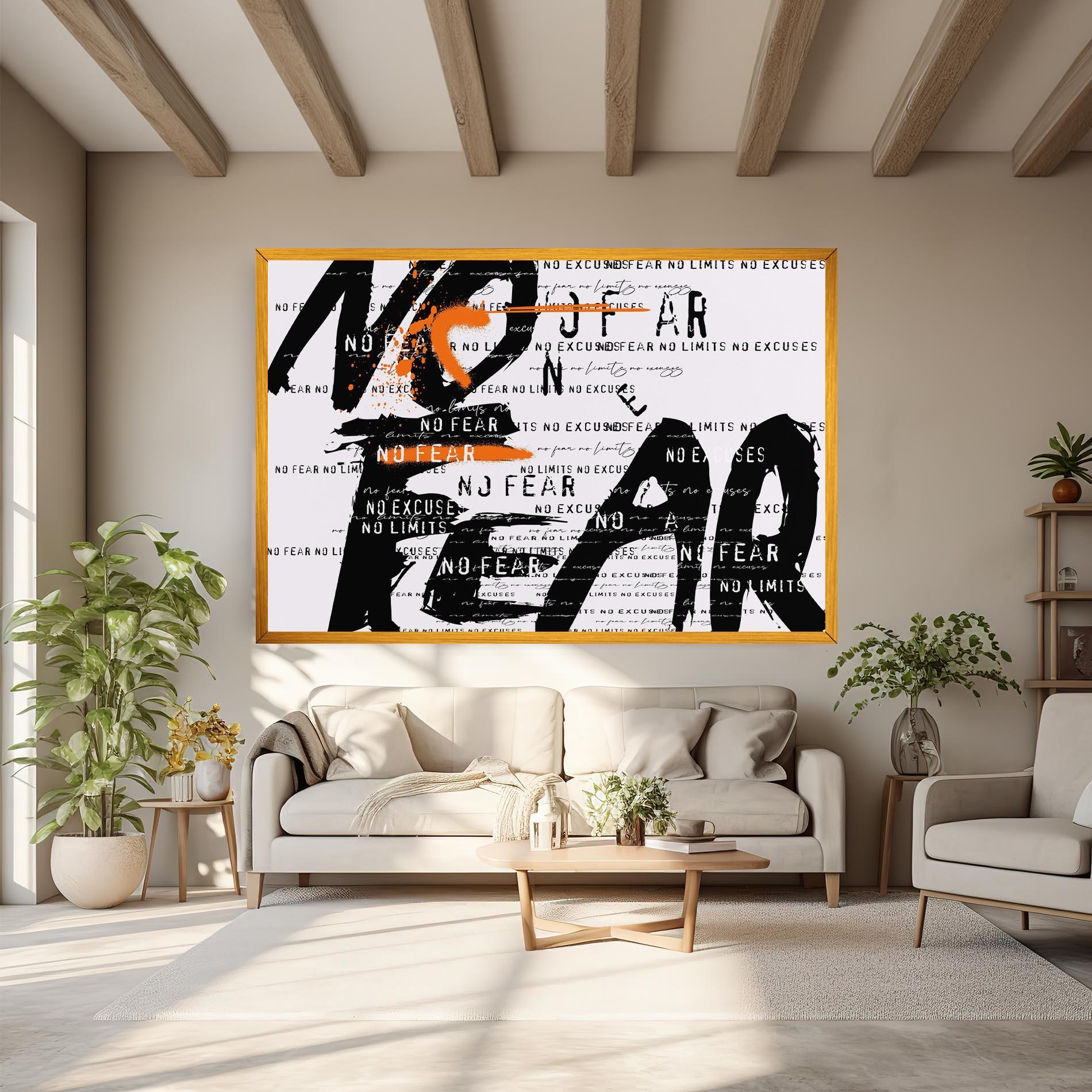 Leinwandbild No Fear Graffiti mockup 6