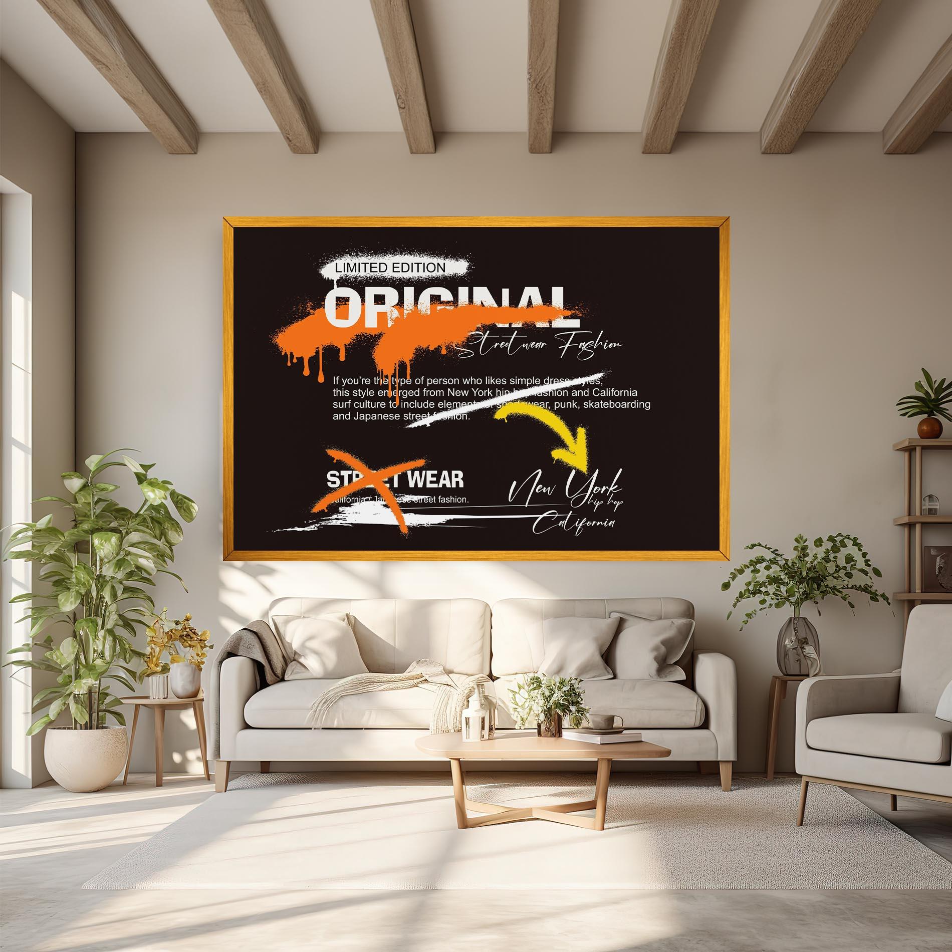 Leinwandbild Original Style Graffiti mockup 6