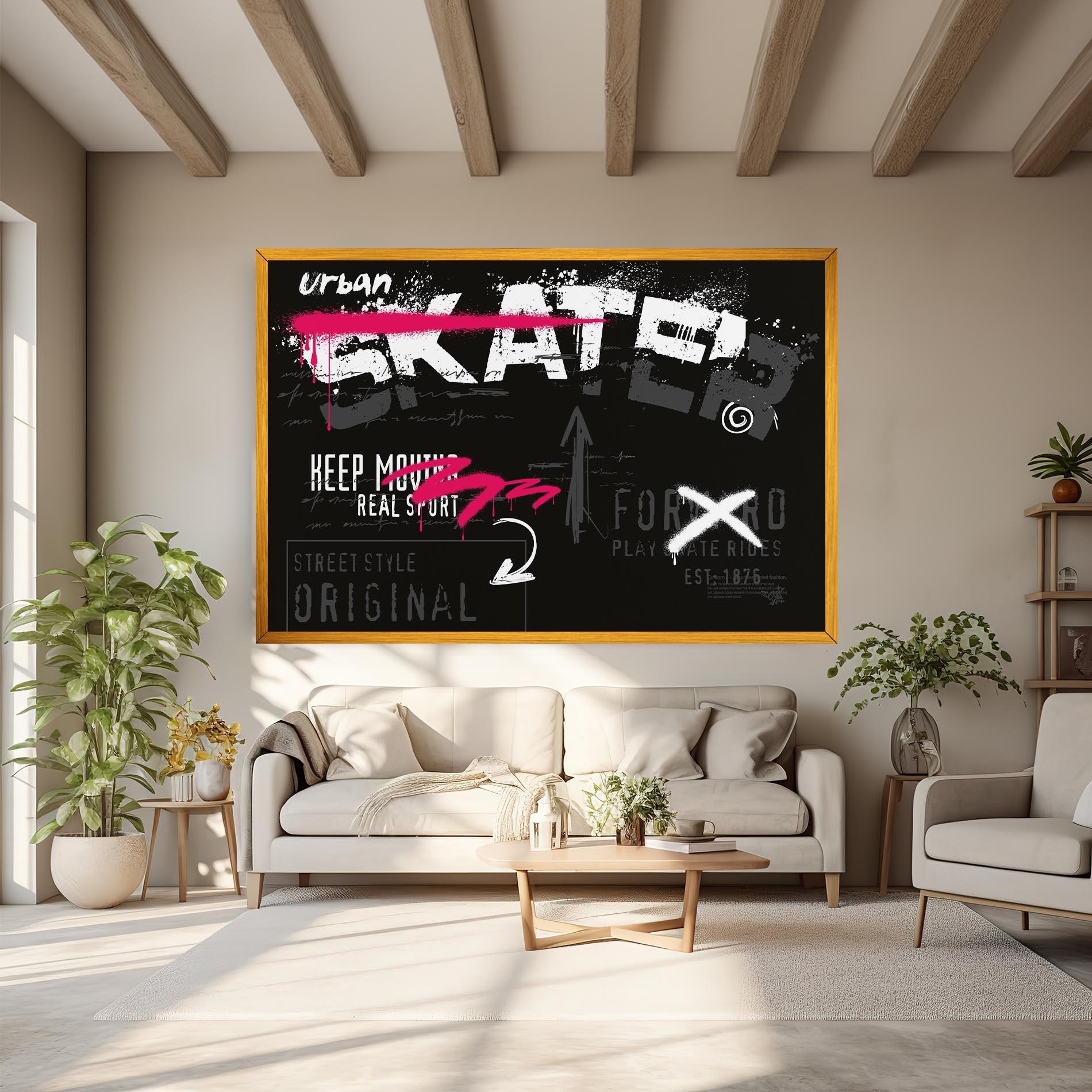 Leinwandbild Skater Spray mockup 6