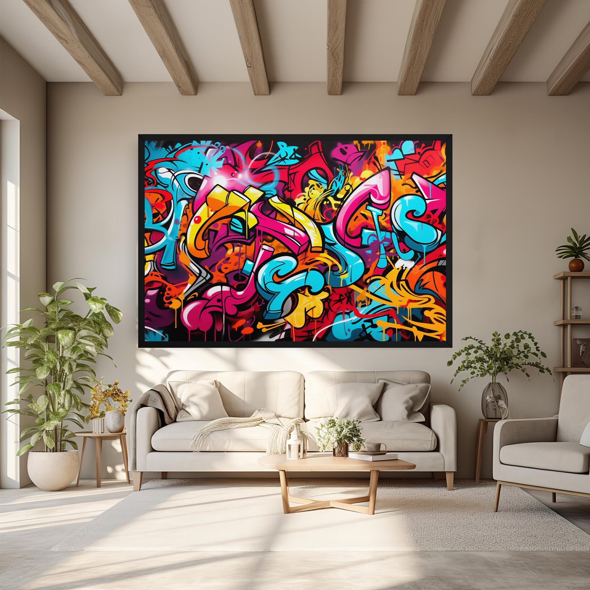 Leinwandbild Abstract Graffiti mockup 6