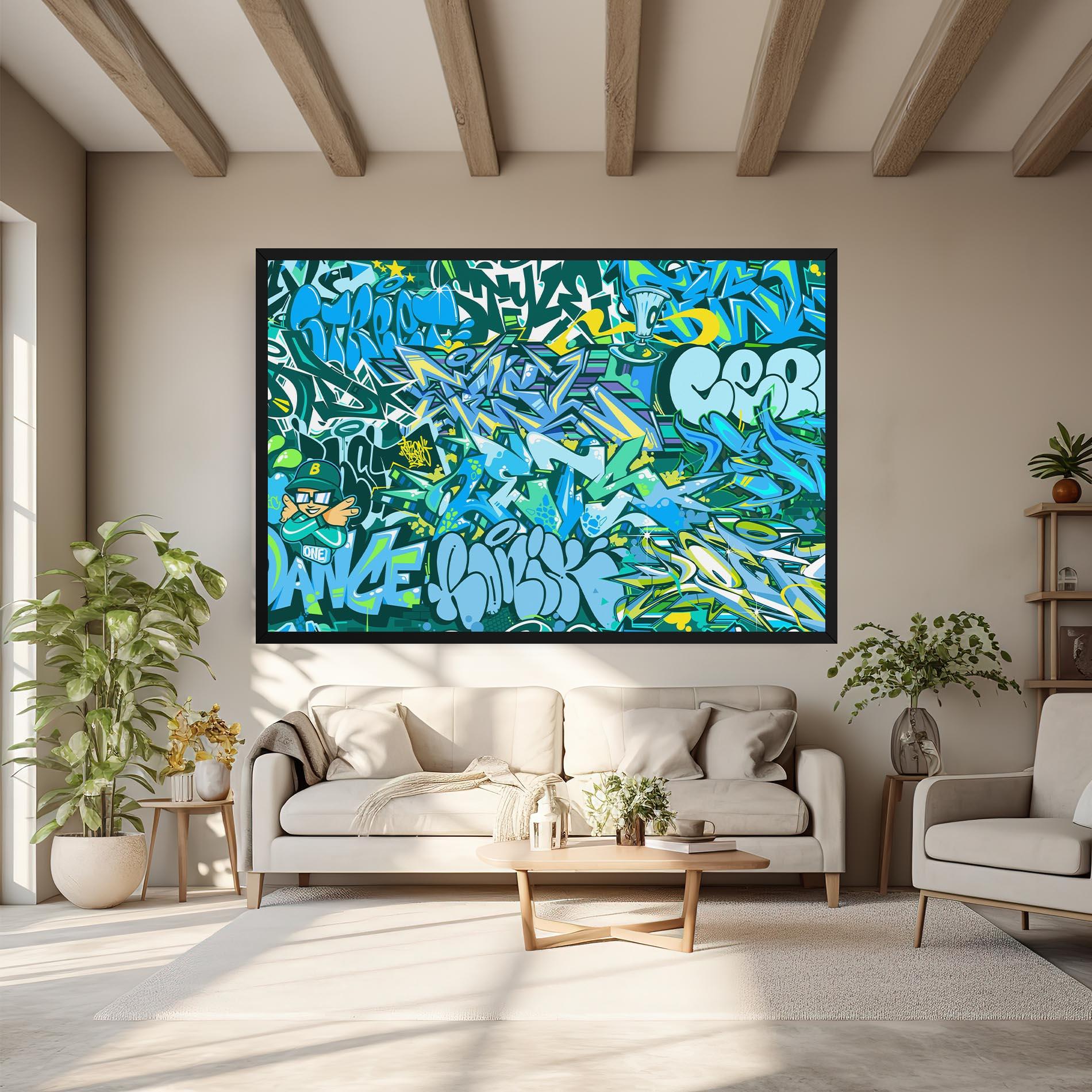 Leinwandbild Be One Graffiti mockup 6