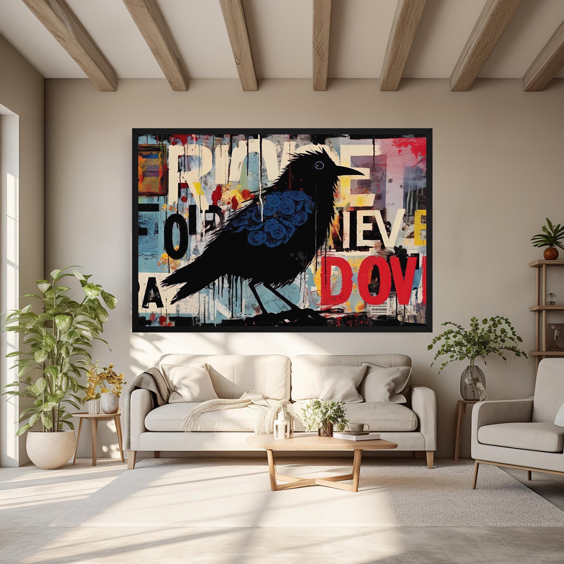 Leinwandbild Bird Old Doodle mockup 6