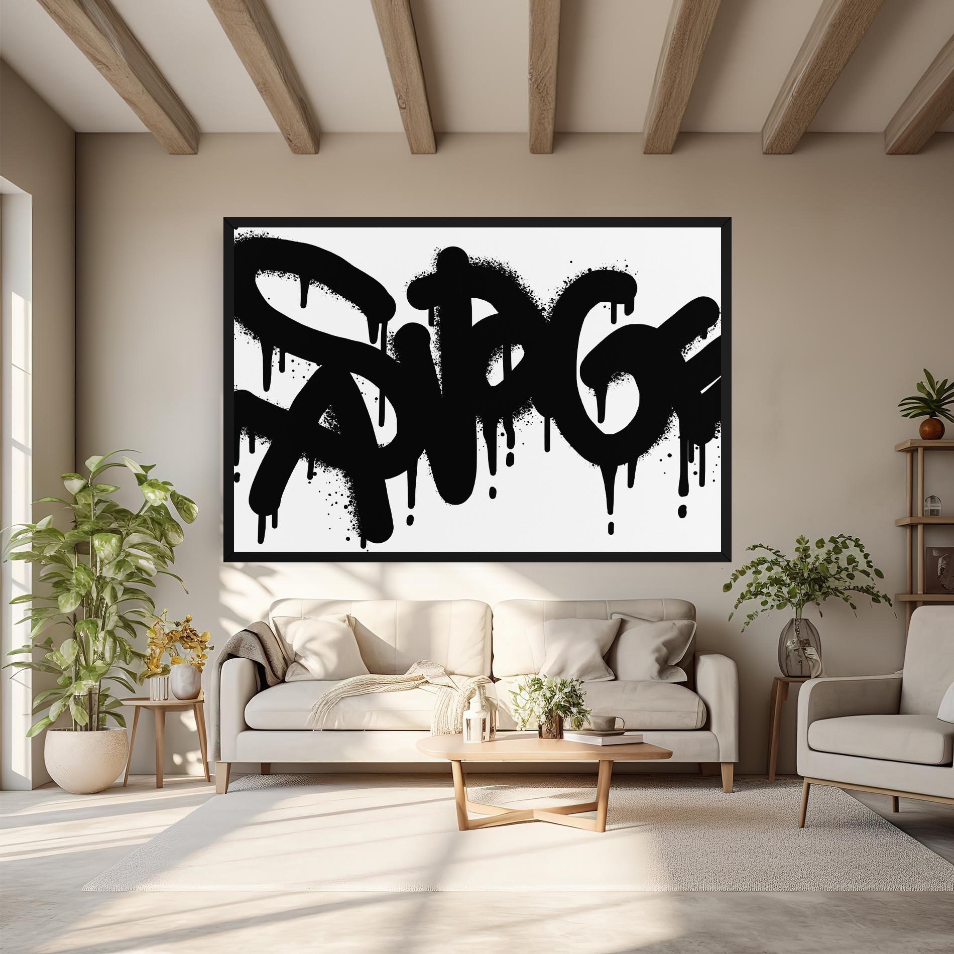 Leinwandbild Graffiti Savage mockup 6
